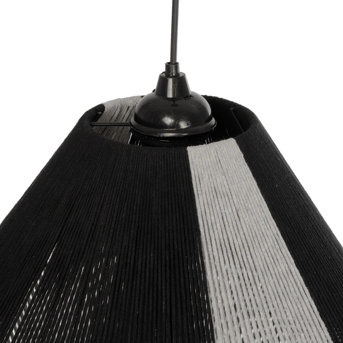 GLOBOSTAR® ANGULUS 205-0021 Boho Κρεμαστό Φωτιστικό Οροφής με Ντουί 1 x E27 AC 220-240V IP20 - Μαύρο & Γκρι - M40 x Π40 x Υ35cm - ledmania.gr