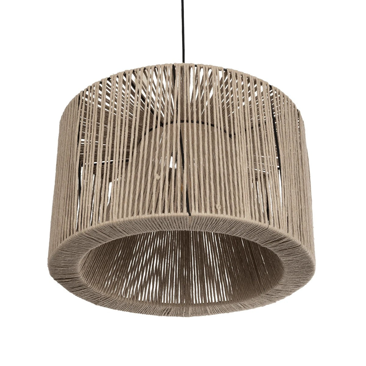 GLOBOSTAR® ZYLINDER 205-0022 Boho Κρεμαστό Φωτιστικό Οροφής με Ντουί 1 x E27 AC 220-240V IP20 - Μπεζ - M50 x Π50 x Υ32cm - ledmania.gr