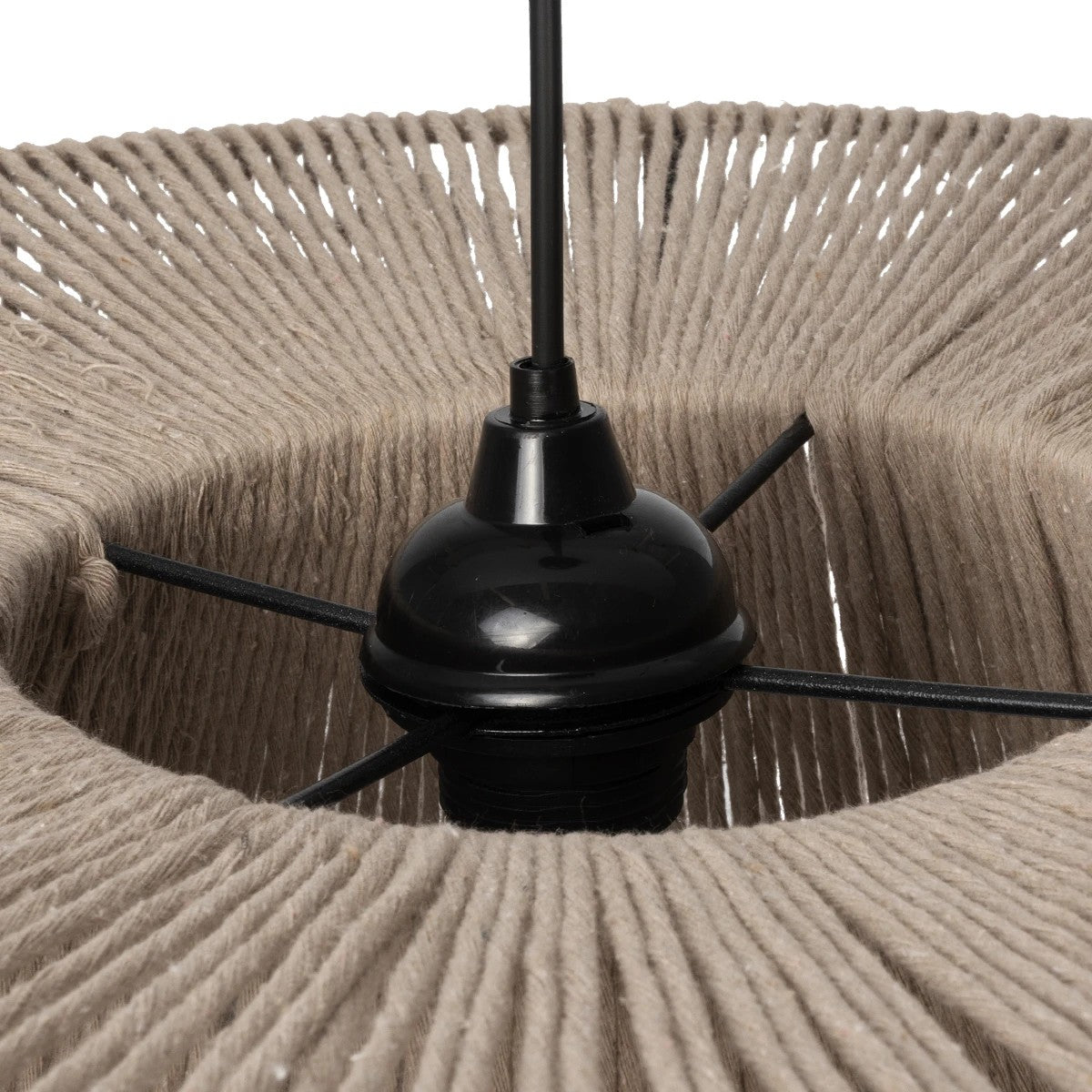 GLOBOSTAR® ZYLINDER 205-0022 Boho Κρεμαστό Φωτιστικό Οροφής με Ντουί 1 x E27 AC 220-240V IP20 - Μπεζ - M50 x Π50 x Υ32cm - ledmania.gr