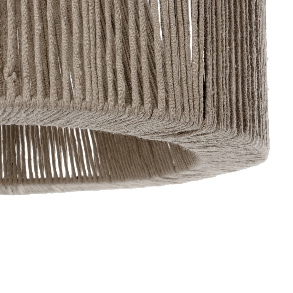 GLOBOSTAR® ZYLINDER 205-0022 Boho Κρεμαστό Φωτιστικό Οροφής με Ντουί 1 x E27 AC 220-240V IP20 - Μπεζ - M50 x Π50 x Υ32cm - ledmania.gr