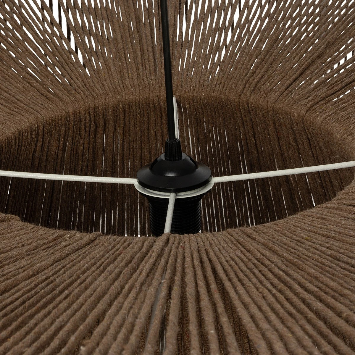 GLOBOSTAR® ZYLINDER 205-0023 Boho Κρεμαστό Φωτιστικό Οροφής με Ντουί 1 x E27 AC 220-240V IP20 - Καφέ - M80 x Π80 x Υ51cm - ledmania.gr