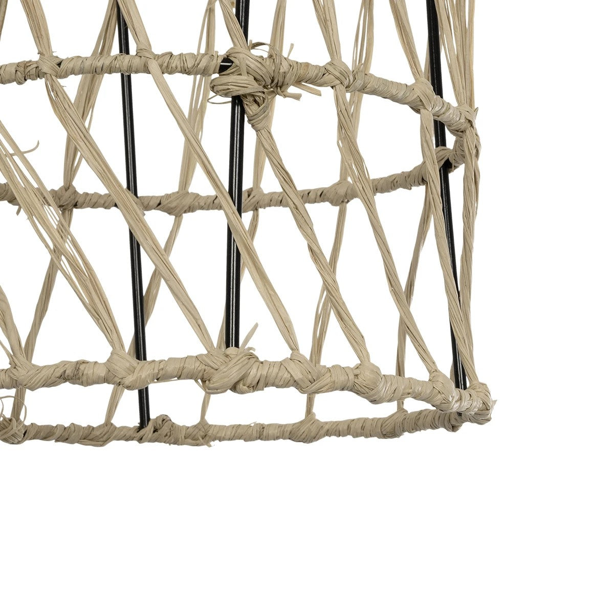 GLOBOSTAR® NETI 205-0024 Boho Κρεμαστό Φωτιστικό Οροφής με Ντουί 1 x E27 AC 220-240V IP20 - Μπεζ - M20 x Π20 x Υ49cm - ledmania.gr