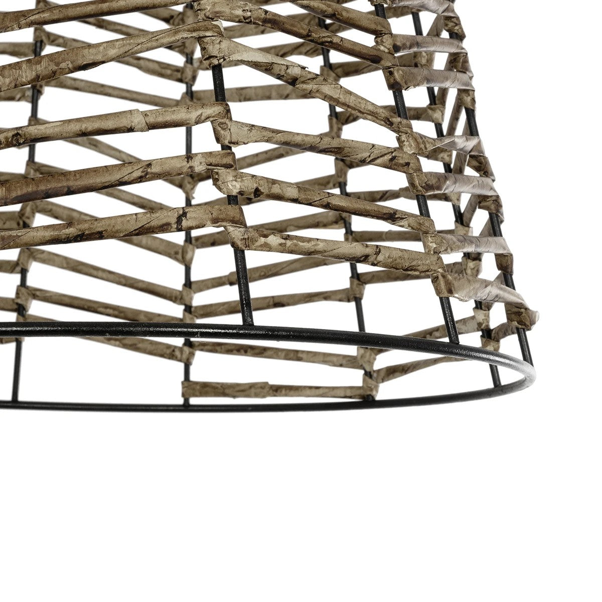 GLOBOSTAR® NETZ 205-0026 Boho Κρεμαστό Φωτιστικό Οροφής με Ντουί 1 x E27 AC 220-240V IP20 - Μπεζ - M30 x Π30 x Υ38cm - ledmania.gr