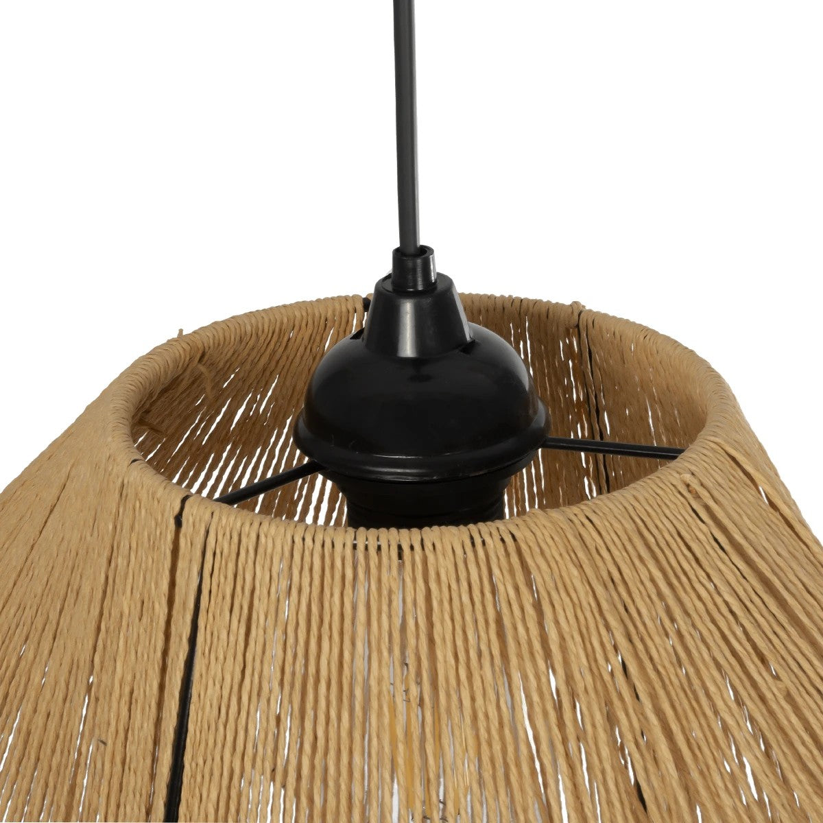 GLOBOSTAR® ECLAIR 205-0030 Boho Κρεμαστό Φωτιστικό Οροφής με Ντουί 1 x E27 AC 220-240V IP20 - Μπεζ - M41 x Π27 x Υ29cm - ledmania.gr