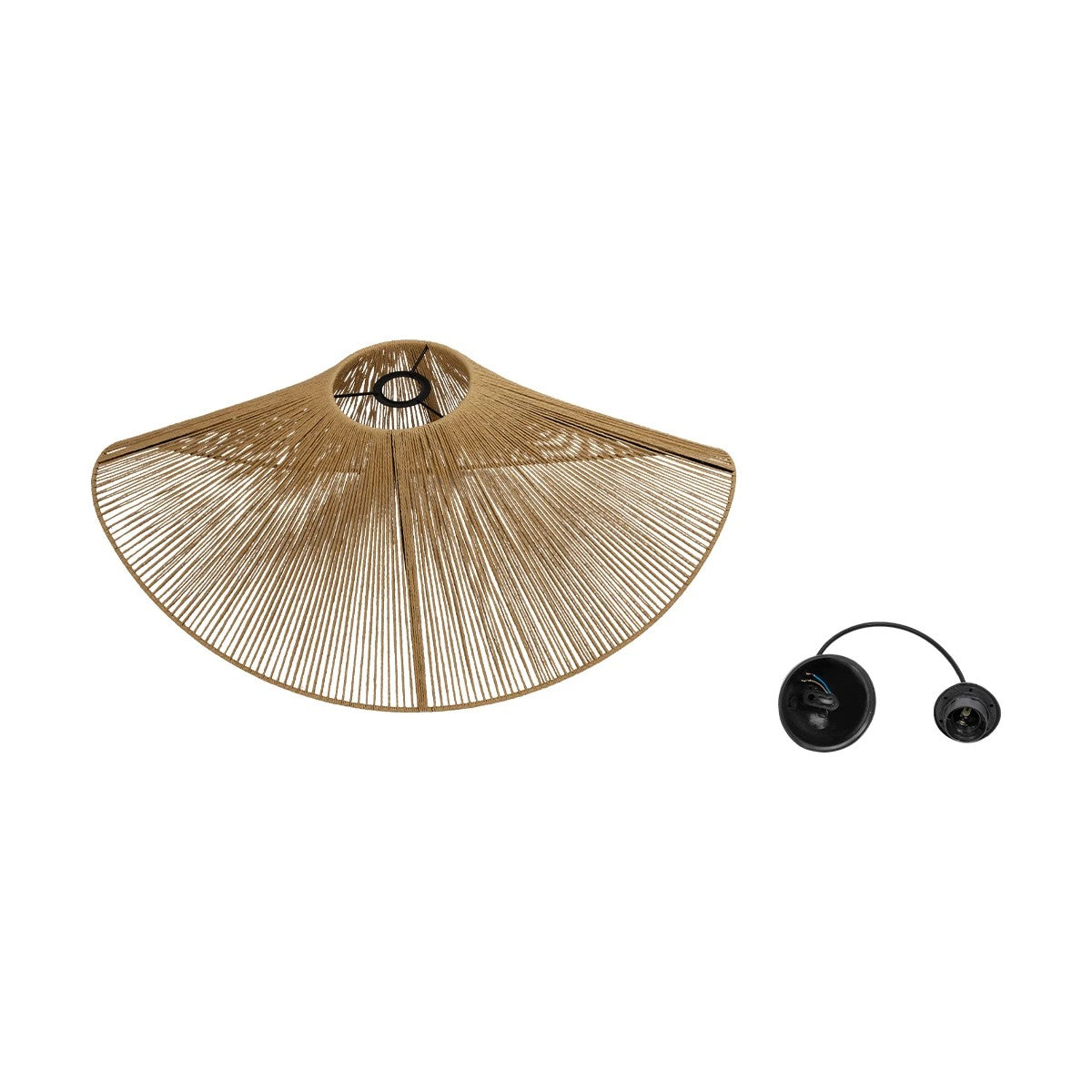 GLOBOSTAR® ECLAIR 205-0031 Boho Κρεμαστό Φωτιστικό Οροφής με Ντουί 1 x E27 AC 220-240V IP20 - Μπεζ - M70 x Π40 x Υ32cm - ledmania.gr
