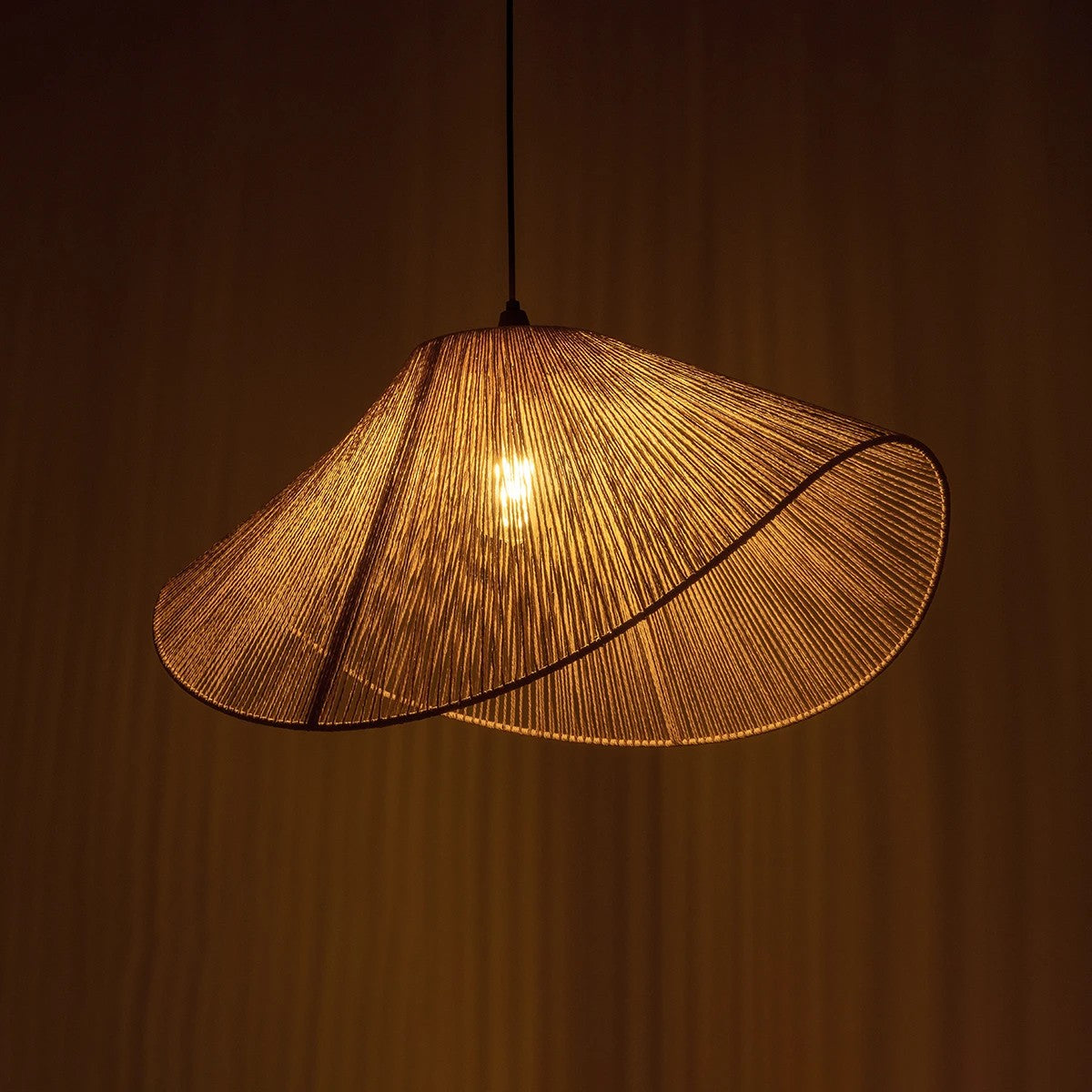 GLOBOSTAR® ECLAIR 205-0031 Boho Κρεμαστό Φωτιστικό Οροφής με Ντουί 1 x E27 AC 220-240V IP20 - Μπεζ - M70 x Π40 x Υ32cm - ledmania.gr