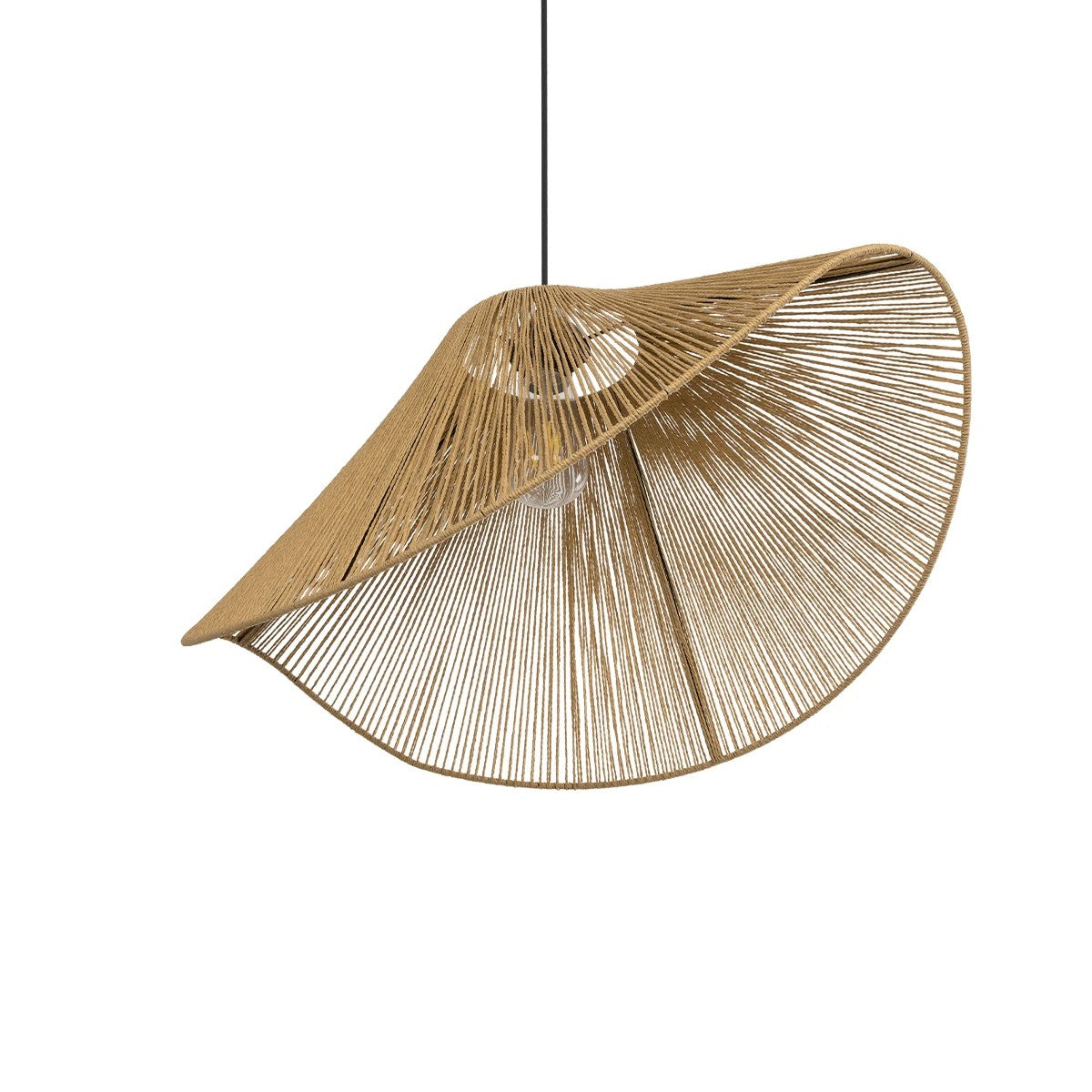 GLOBOSTAR® ECLAIR 205-0031 Boho Κρεμαστό Φωτιστικό Οροφής με Ντουί 1 x E27 AC 220-240V IP20 - Μπεζ - M70 x Π40 x Υ32cm - ledmania.gr