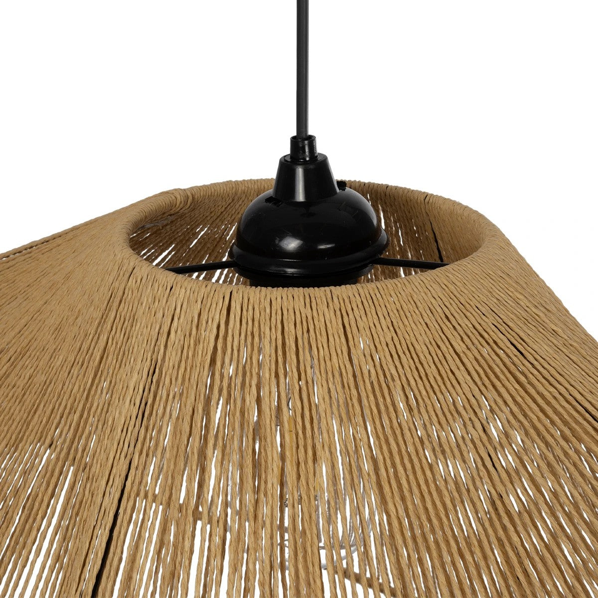 GLOBOSTAR® ECLAIR 205-0031 Boho Κρεμαστό Φωτιστικό Οροφής με Ντουί 1 x E27 AC 220-240V IP20 - Μπεζ - M70 x Π40 x Υ32cm - ledmania.gr