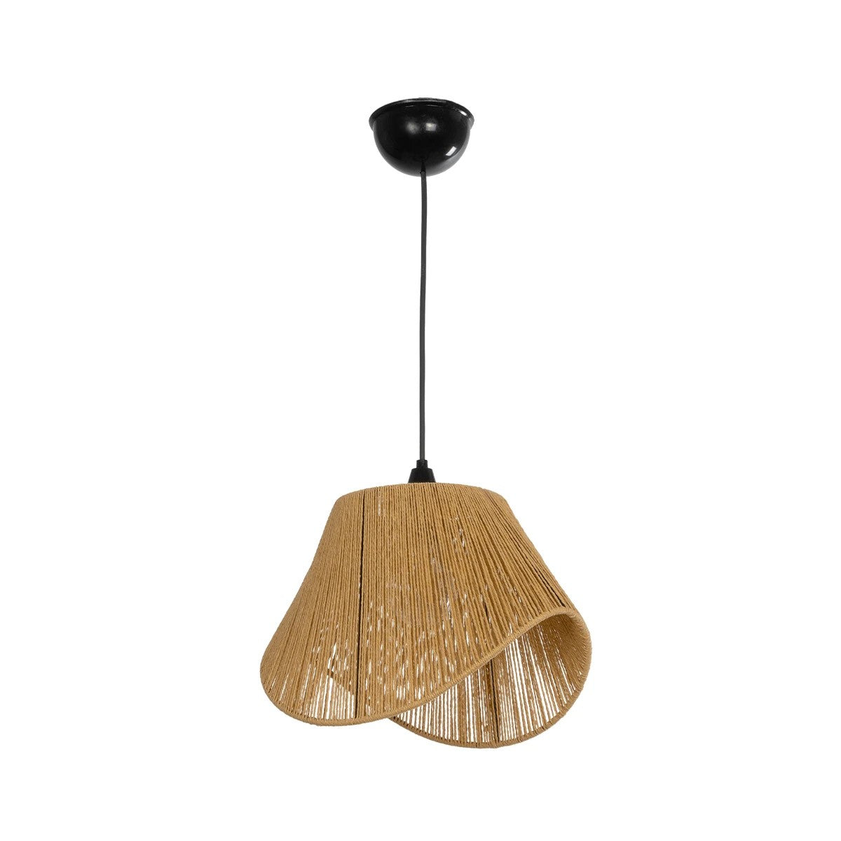 GLOBOSTAR® ELDA 205-0032 Boho Κρεμαστό Φωτιστικό Οροφής με Ντουί 1 x E27 AC 220-240V IP20 - Μπεζ - M32 x Π21 x Υ24cm - ledmania.gr