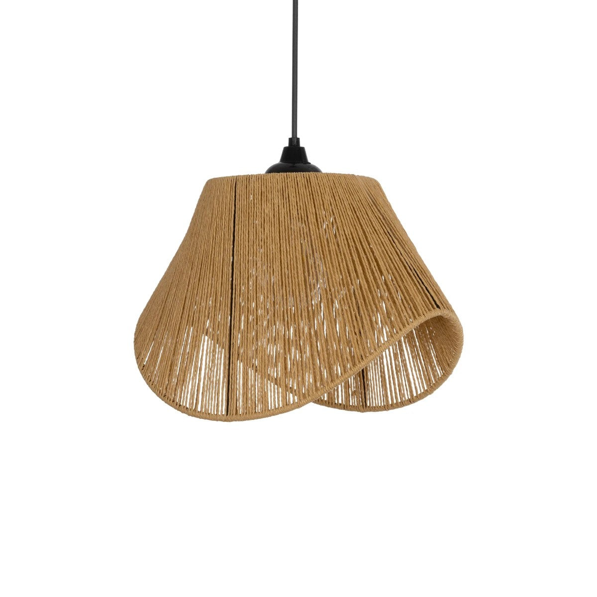 GLOBOSTAR® ELDA 205-0032 Boho Κρεμαστό Φωτιστικό Οροφής με Ντουί 1 x E27 AC 220-240V IP20 - Μπεζ - M32 x Π21 x Υ24cm - ledmania.gr