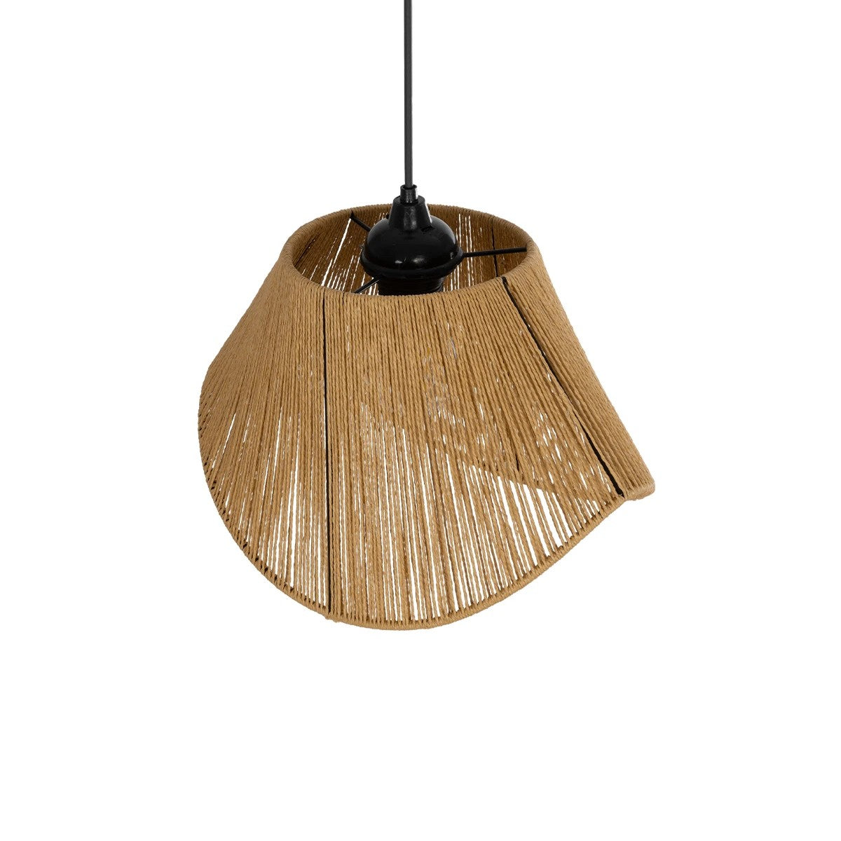 GLOBOSTAR® ELDA 205-0032 Boho Κρεμαστό Φωτιστικό Οροφής με Ντουί 1 x E27 AC 220-240V IP20 - Μπεζ - M32 x Π21 x Υ24cm - ledmania.gr