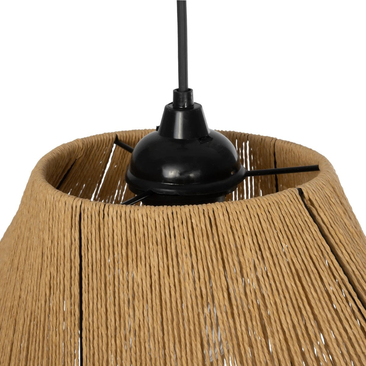 GLOBOSTAR® ELDA 205-0032 Boho Κρεμαστό Φωτιστικό Οροφής με Ντουί 1 x E27 AC 220-240V IP20 - Μπεζ - M32 x Π21 x Υ24cm - ledmania.gr
