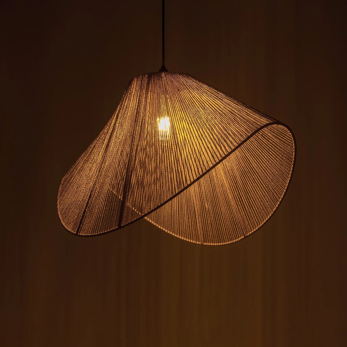 GLOBOSTAR® ELDA 205-0033 Boho Κρεμαστό Φωτιστικό Οροφής με Ντουί 1 x E27 AC 220-240V IP20 - Μπεζ - M68 x Π34 x Υ39cm - ledmania.gr