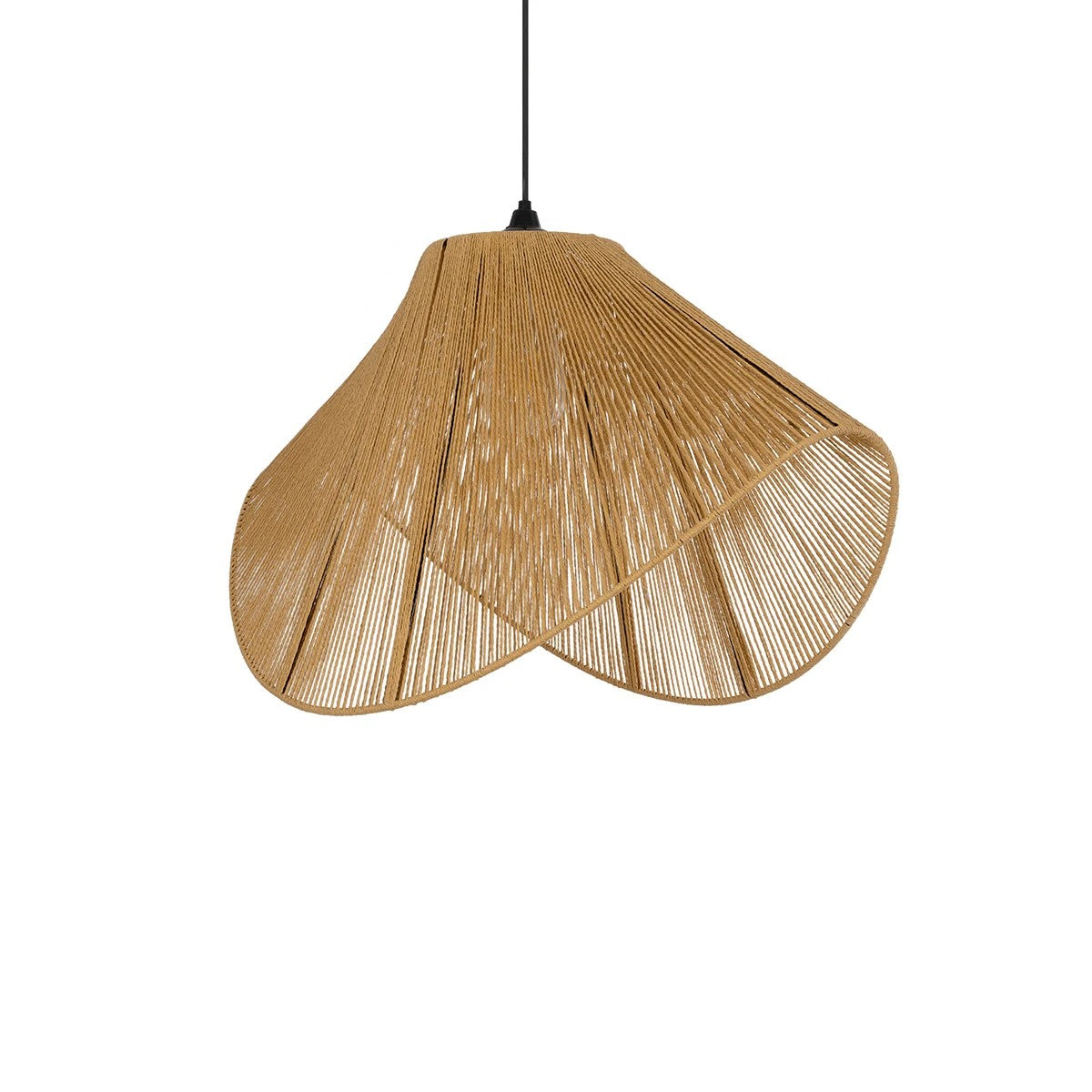 GLOBOSTAR® ELDA 205-0033 Boho Κρεμαστό Φωτιστικό Οροφής με Ντουί 1 x E27 AC 220-240V IP20 - Μπεζ - M68 x Π34 x Υ39cm - ledmania.gr