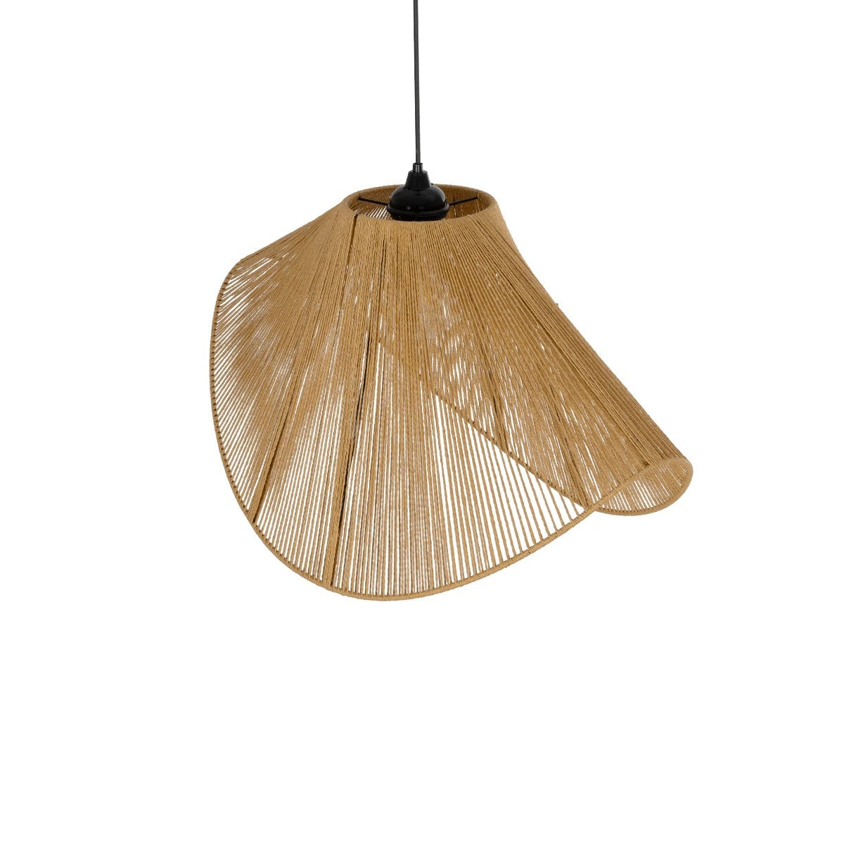 GLOBOSTAR® ELDA 205-0033 Boho Κρεμαστό Φωτιστικό Οροφής με Ντουί 1 x E27 AC 220-240V IP20 - Μπεζ - M68 x Π34 x Υ39cm - ledmania.gr