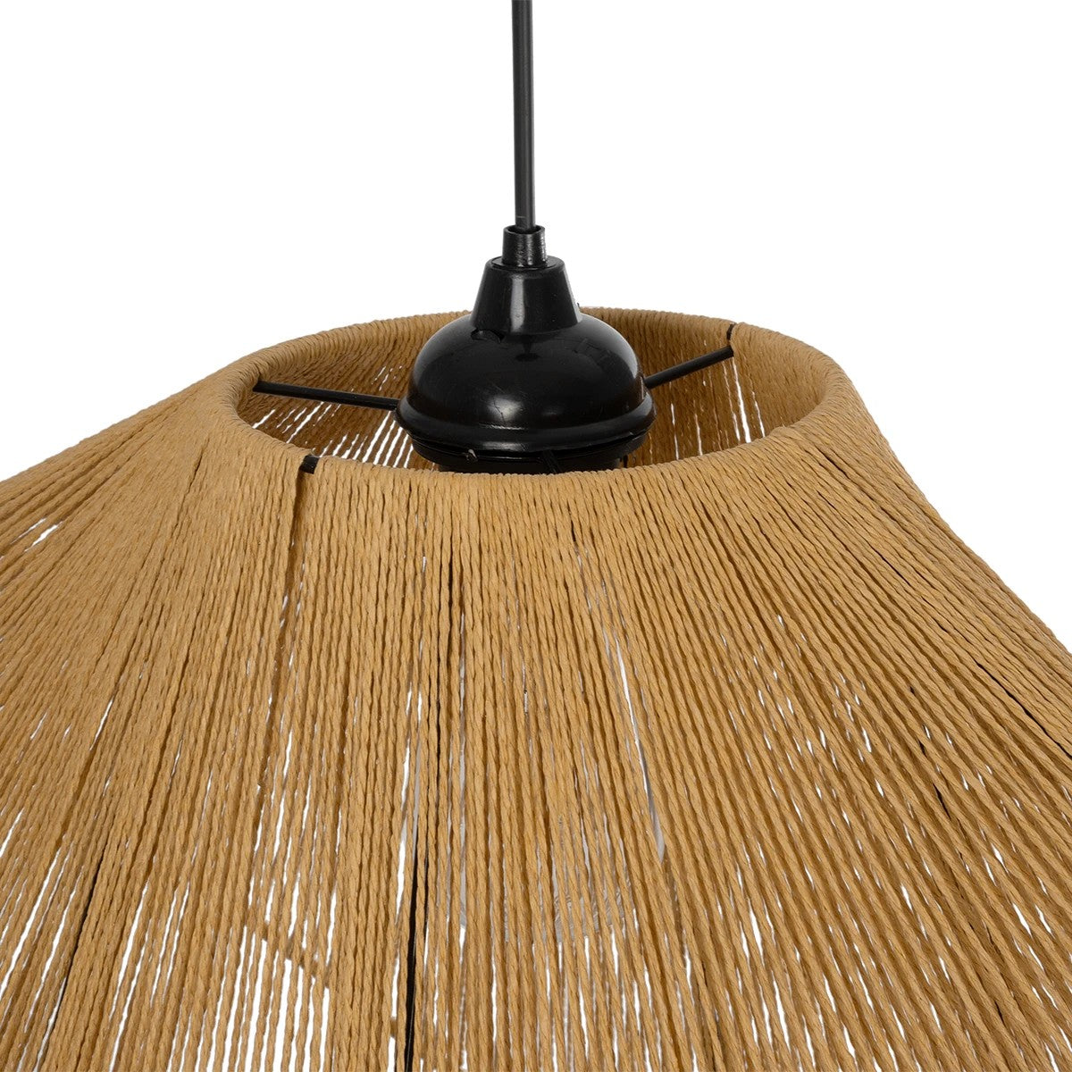 GLOBOSTAR® ELDA 205-0033 Boho Κρεμαστό Φωτιστικό Οροφής με Ντουί 1 x E27 AC 220-240V IP20 - Μπεζ - M68 x Π34 x Υ39cm - ledmania.gr