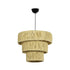 GLOBOSTAR® COROIN 205-0034 Boho Κρεμαστό Φωτιστικό Οροφής με Ντουί 1 x E27 AC 220-240V IP20 - Μπεζ - M40 x Π40 x Υ35cm - ledmania.gr