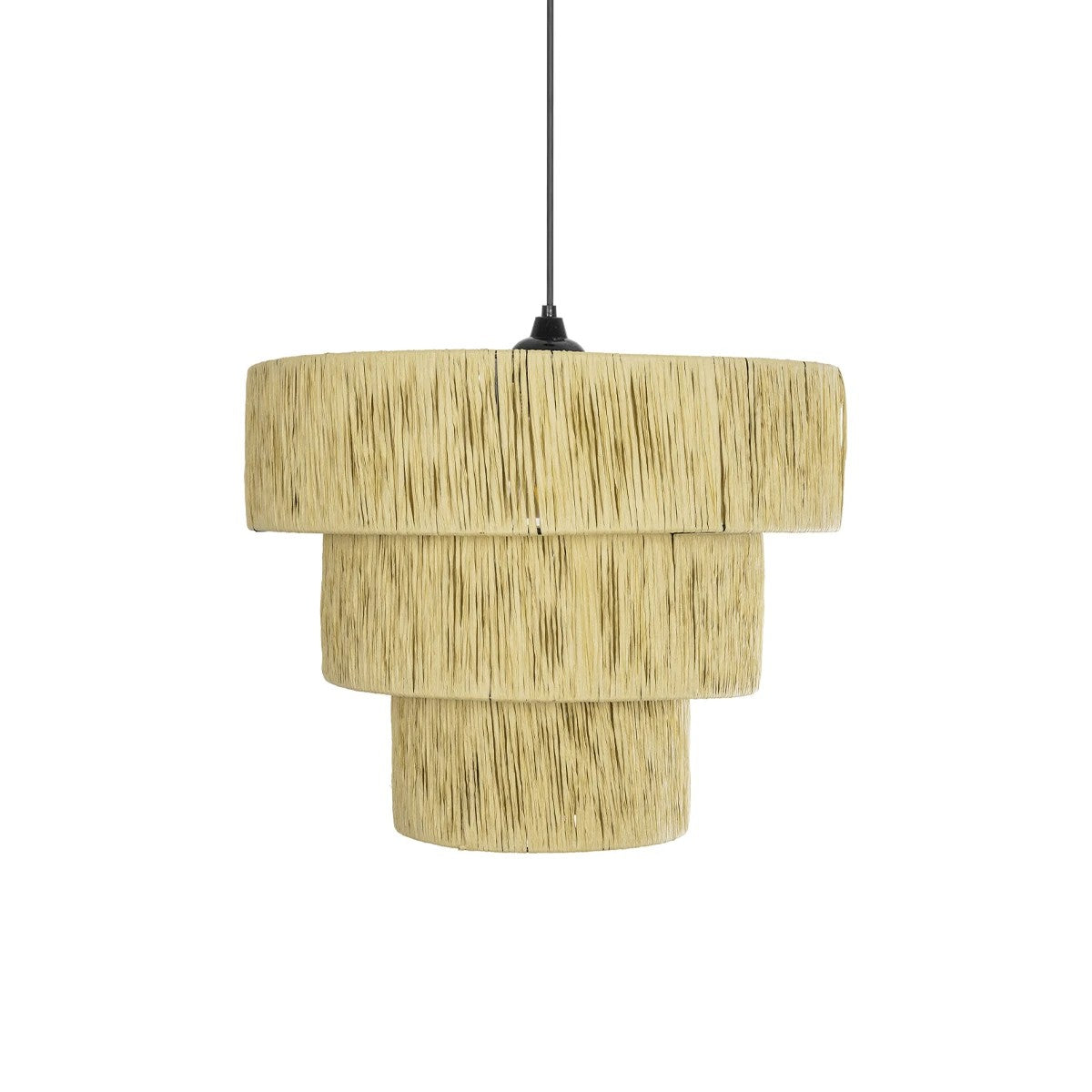 GLOBOSTAR® COROIN 205-0034 Boho Κρεμαστό Φωτιστικό Οροφής με Ντουί 1 x E27 AC 220-240V IP20 - Μπεζ - M40 x Π40 x Υ35cm - ledmania.gr
