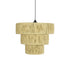 GLOBOSTAR® COROIN 205-0034 Boho Κρεμαστό Φωτιστικό Οροφής με Ντουί 1 x E27 AC 220-240V IP20 - Μπεζ - M40 x Π40 x Υ35cm - ledmania.gr