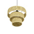 GLOBOSTAR® COROIN 205-0034 Boho Κρεμαστό Φωτιστικό Οροφής με Ντουί 1 x E27 AC 220-240V IP20 - Μπεζ - M40 x Π40 x Υ35cm - ledmania.gr