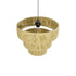 GLOBOSTAR® COROIN 205-0034 Boho Κρεμαστό Φωτιστικό Οροφής με Ντουί 1 x E27 AC 220-240V IP20 - Μπεζ - M40 x Π40 x Υ35cm - ledmania.gr