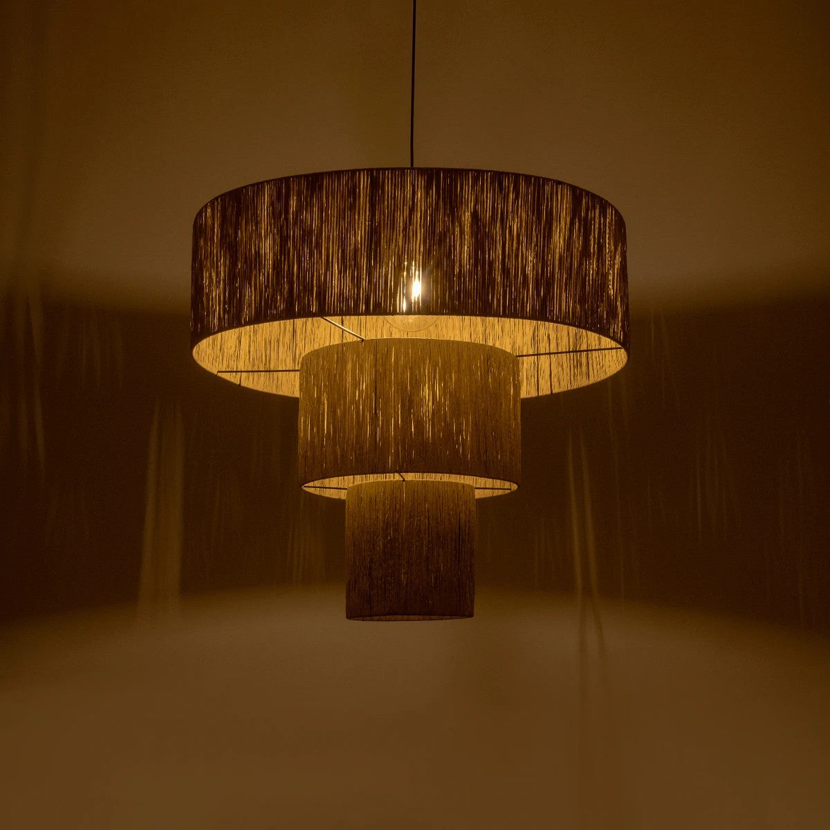 GLOBOSTAR® COROIN 205-0035 Boho Κρεμαστό Φωτιστικό Οροφής με Ντουί 1 x E27 AC 220-240V IP20 - Μπεζ - M70 x Π70 x Υ64cm - ledmania.gr