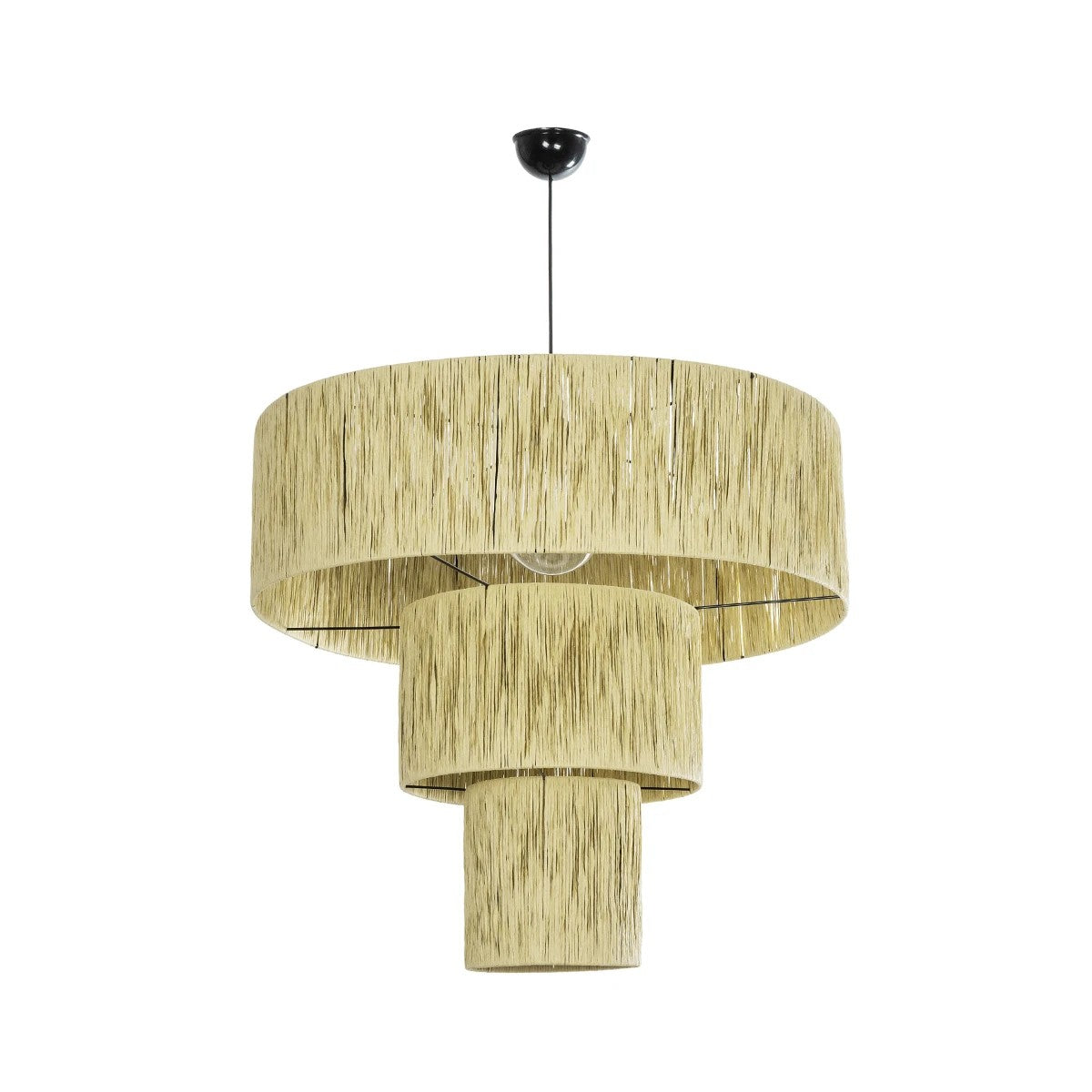 GLOBOSTAR® COROIN 205-0035 Boho Κρεμαστό Φωτιστικό Οροφής με Ντουί 1 x E27 AC 220-240V IP20 - Μπεζ - M70 x Π70 x Υ64cm - ledmania.gr