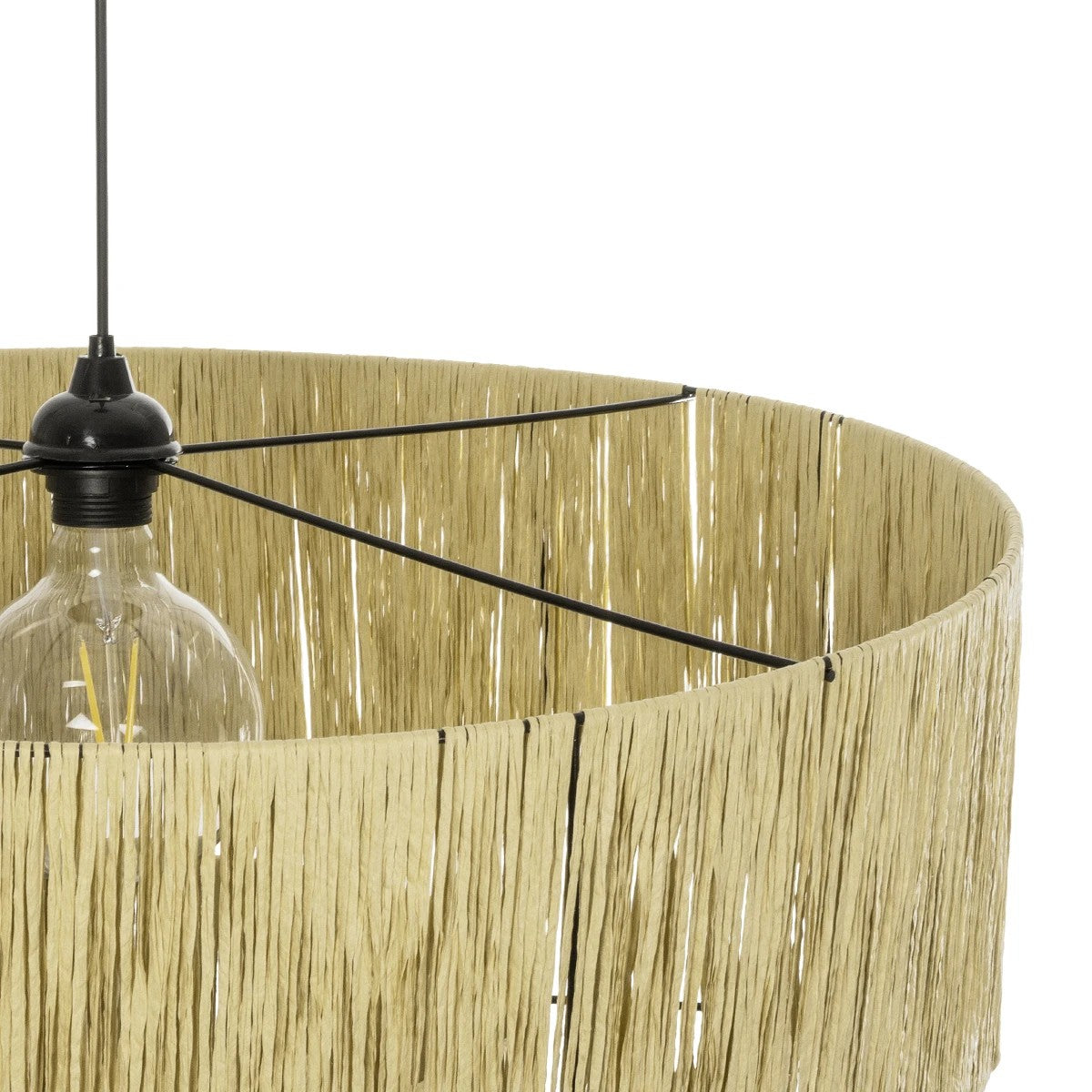GLOBOSTAR® COROIN 205-0035 Boho Κρεμαστό Φωτιστικό Οροφής με Ντουί 1 x E27 AC 220-240V IP20 - Μπεζ - M70 x Π70 x Υ64cm - ledmania.gr