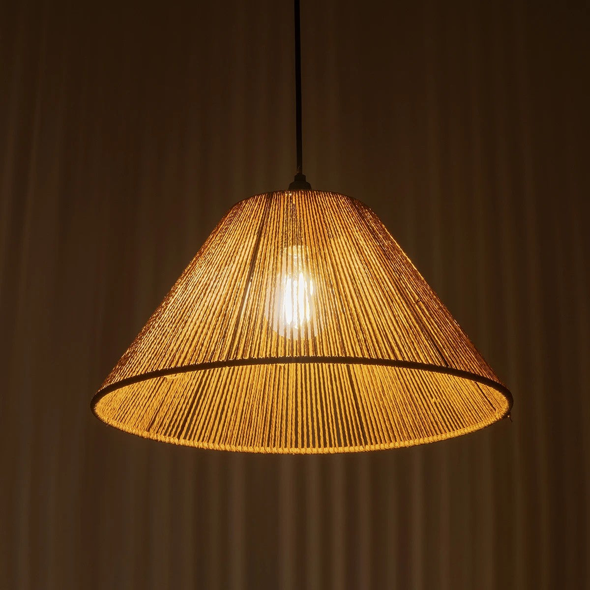 GLOBOSTAR® COROIN 205-0036 Boho Κρεμαστό Φωτιστικό Οροφής με Ντουί 1 x E27 AC 220-240V IP20 - Μπεζ - M35 x Π35 x Υ21cm - ledmania.gr
