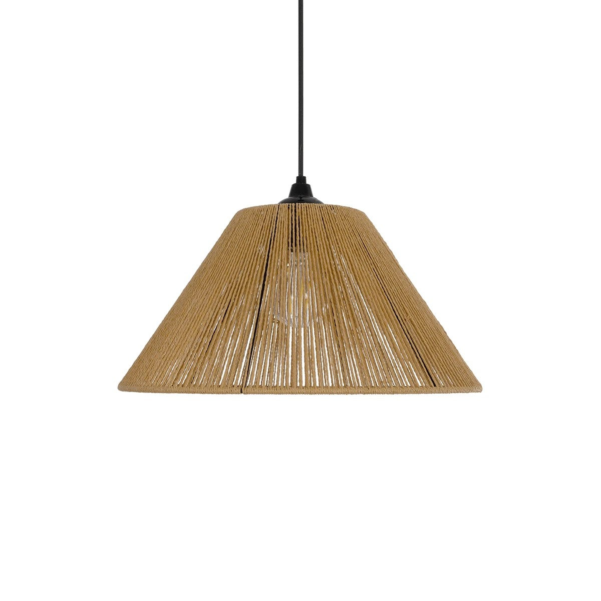 GLOBOSTAR® COROIN 205-0036 Boho Κρεμαστό Φωτιστικό Οροφής με Ντουί 1 x E27 AC 220-240V IP20 - Μπεζ - M35 x Π35 x Υ21cm - ledmania.gr