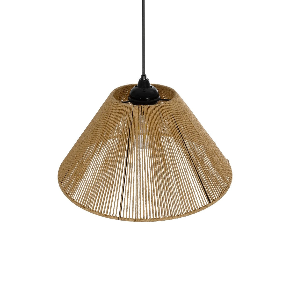 GLOBOSTAR® COROIN 205-0036 Boho Κρεμαστό Φωτιστικό Οροφής με Ντουί 1 x E27 AC 220-240V IP20 - Μπεζ - M35 x Π35 x Υ21cm - ledmania.gr