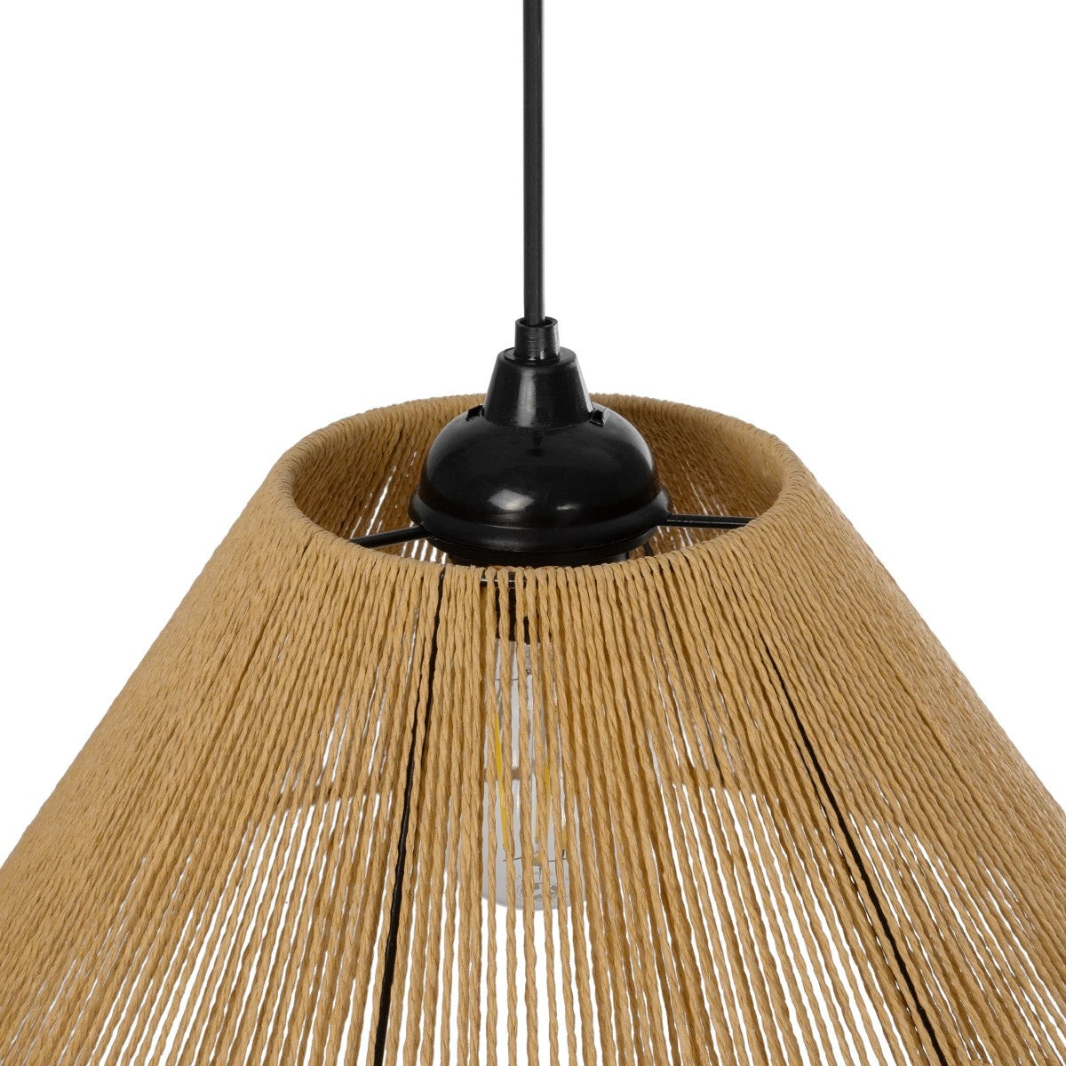 GLOBOSTAR® COROIN 205-0036 Boho Κρεμαστό Φωτιστικό Οροφής με Ντουί 1 x E27 AC 220-240V IP20 - Μπεζ - M35 x Π35 x Υ21cm - ledmania.gr