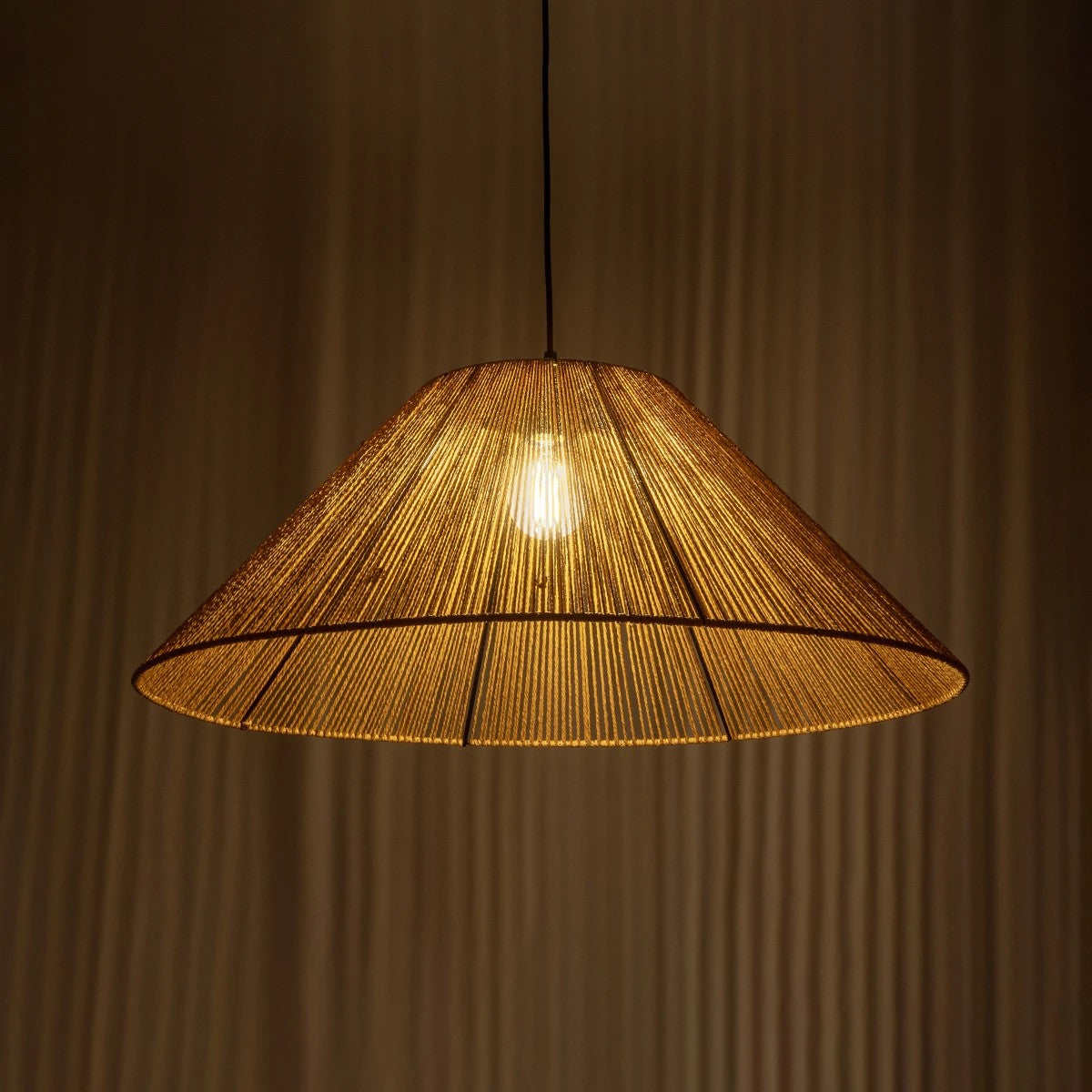GLOBOSTAR® HATA 205-0037 Boho Κρεμαστό Φωτιστικό Οροφής με Ντουί 1 x E27 AC 220-240V IP20 - Μπεζ - M60 x Π60 x Υ27cm - ledmania.gr