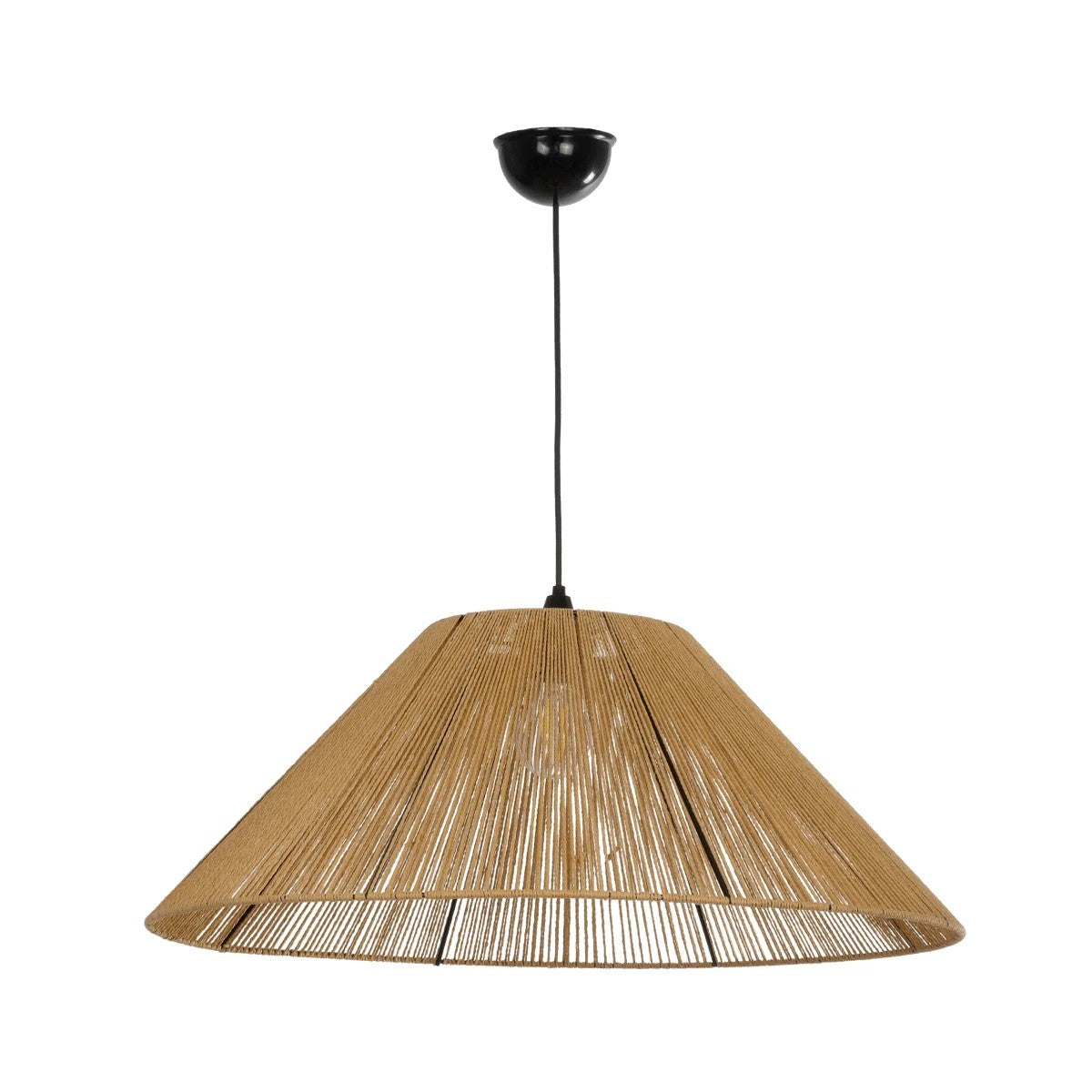 GLOBOSTAR® HATA 205-0037 Boho Κρεμαστό Φωτιστικό Οροφής με Ντουί 1 x E27 AC 220-240V IP20 - Μπεζ - M60 x Π60 x Υ27cm - ledmania.gr
