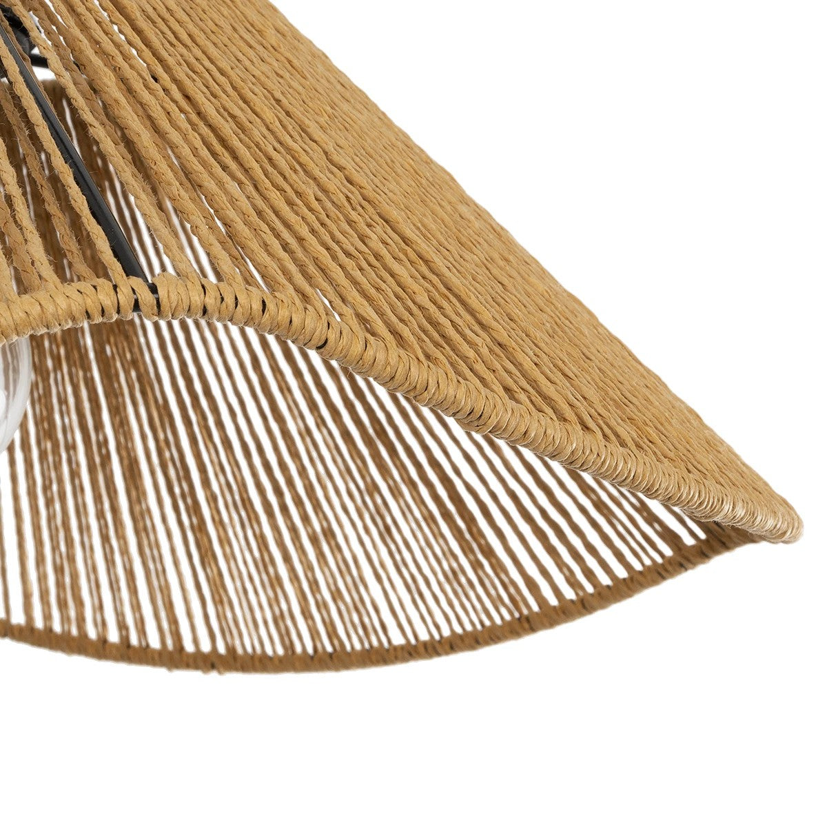 GLOBOSTAR® HATA 205-0038 Boho Κρεμαστό Φωτιστικό Οροφής με Ντουί 1 x E27 AC 220-240V IP20 - Μπεζ - M40 x Π40 x Υ17cm - ledmania.gr