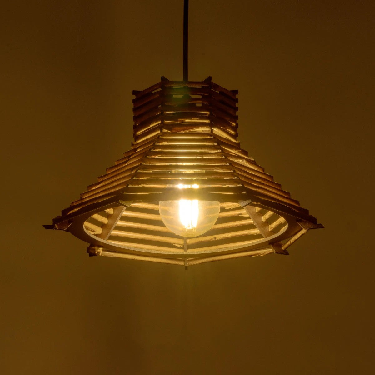 GLOBOSTAR® JUTTI 205-0042 Boho Κρεμαστό Φωτιστικό Οροφής με Ντουί 1 x E27 AC 220-240V IP20 - Μπεζ - M26 x Π26 x Υ15cm - ledmania.gr