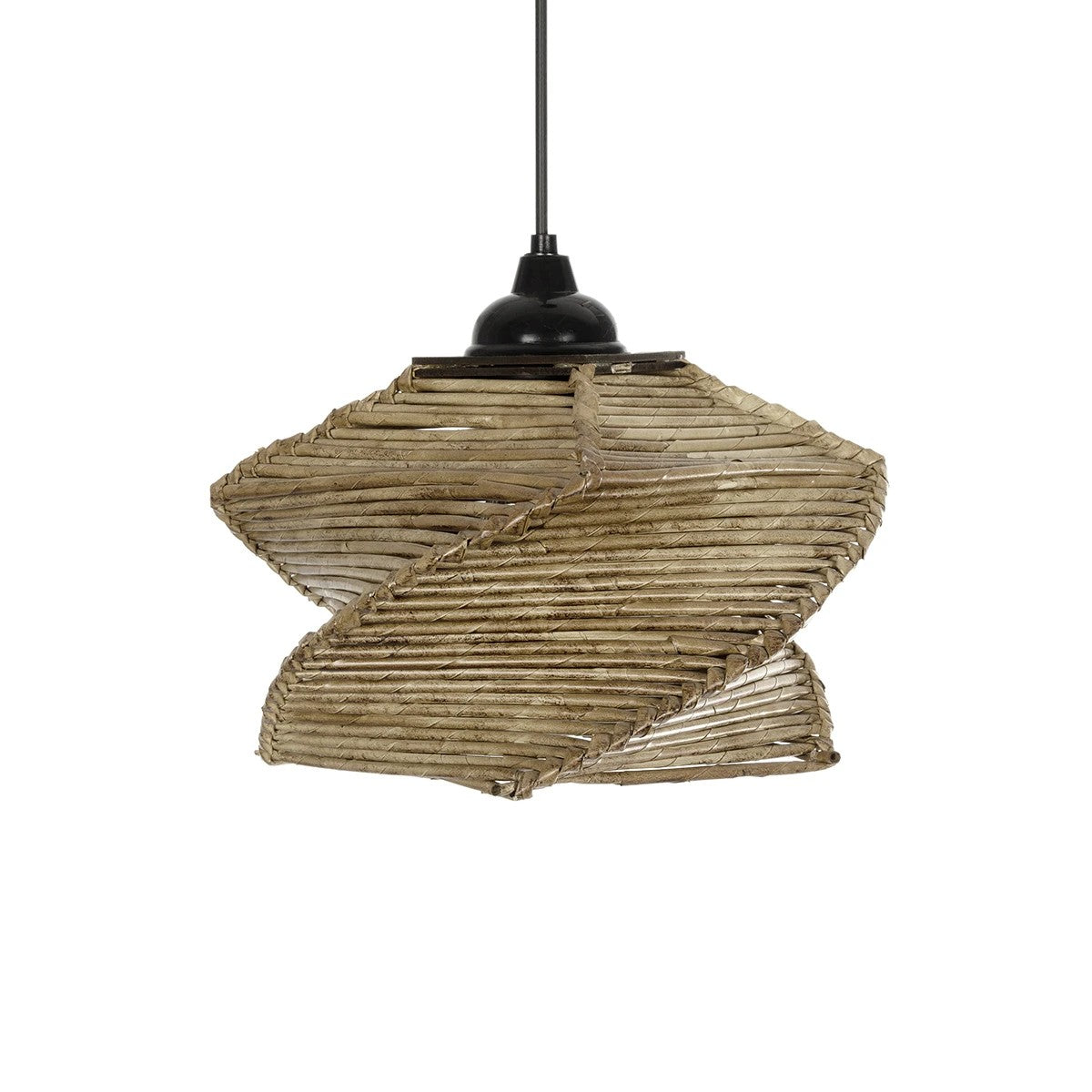GLOBOSTAR® HUSLE 205-0043 Boho Κρεμαστό Φωτιστικό Οροφής με Ντουί 1 x E27 AC 220-240V IP20 - Μπεζ - M28 x Π28 x Υ19cm - ledmania.gr