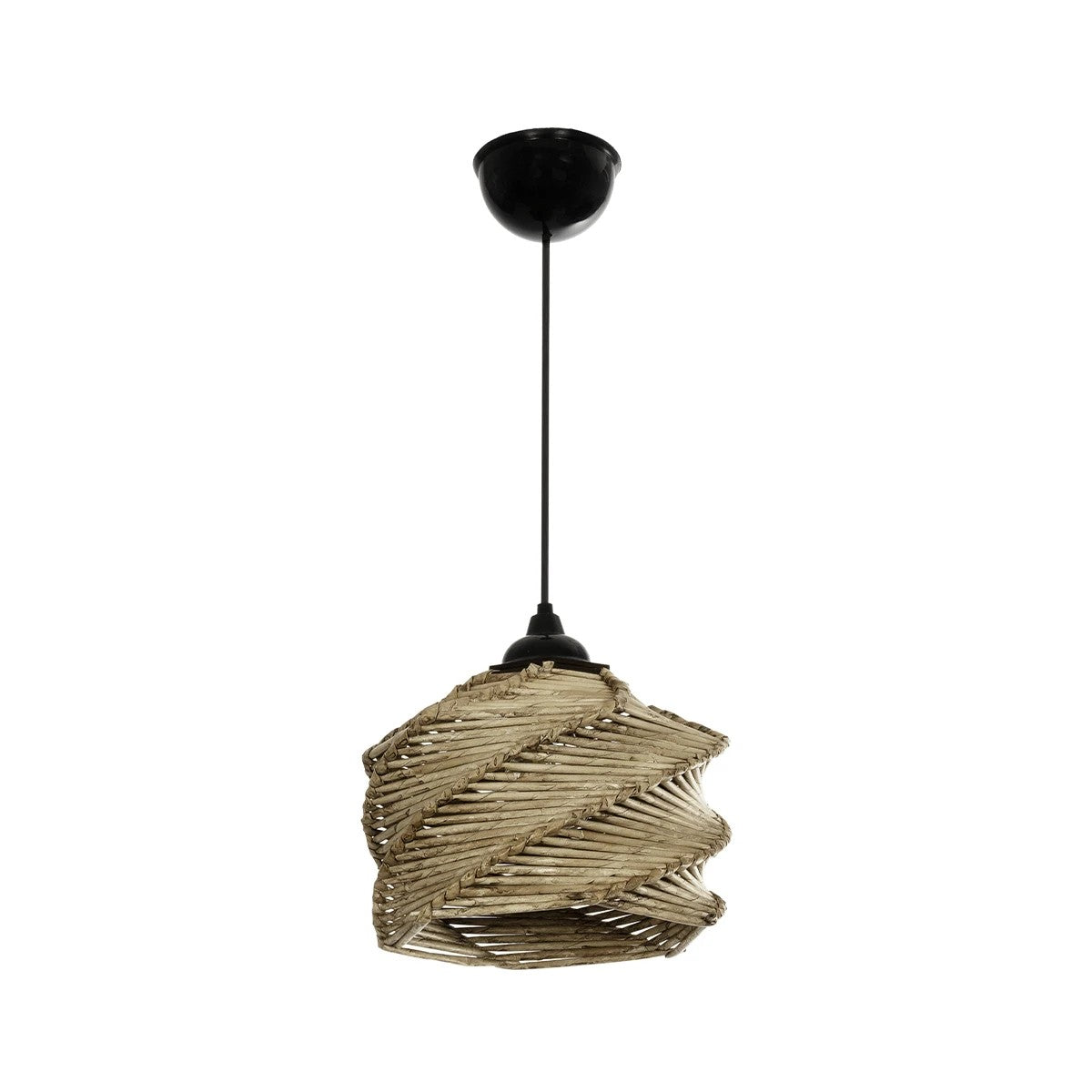 GLOBOSTAR® HUSLE 205-0044 Boho Κρεμαστό Φωτιστικό Οροφής με Ντουί 1 x E27 AC 220-240V IP20 - Μπεζ - M24 x Π24 x Υ21cm - ledmania.gr