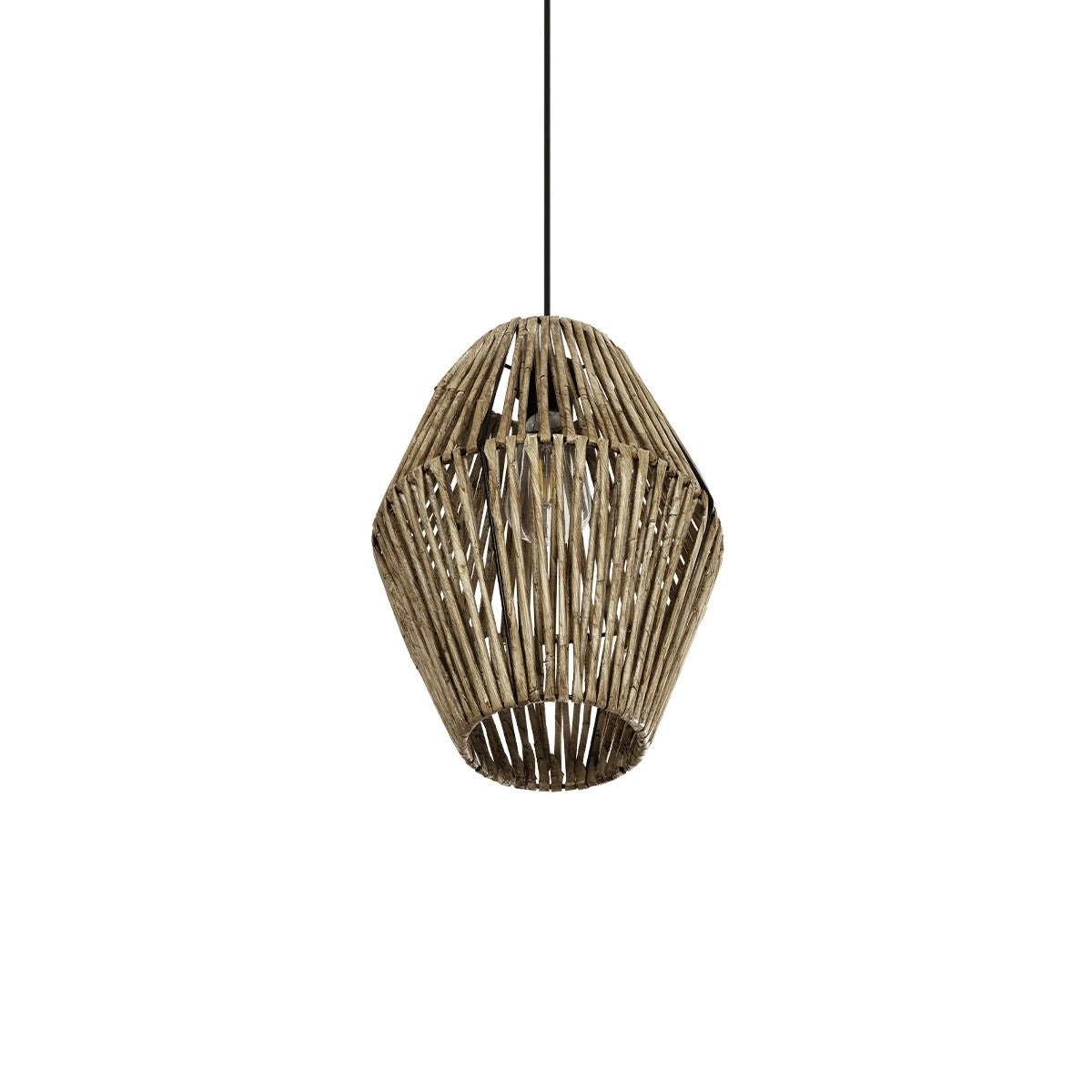 GLOBOSTAR® CASTILLO 205-0046 Boho Κρεμαστό Φωτιστικό Οροφής με Ντουί 1 x E27 AC 220-240V IP20 - Μπεζ - M26 x Π26 x Υ36cm - ledmania.gr