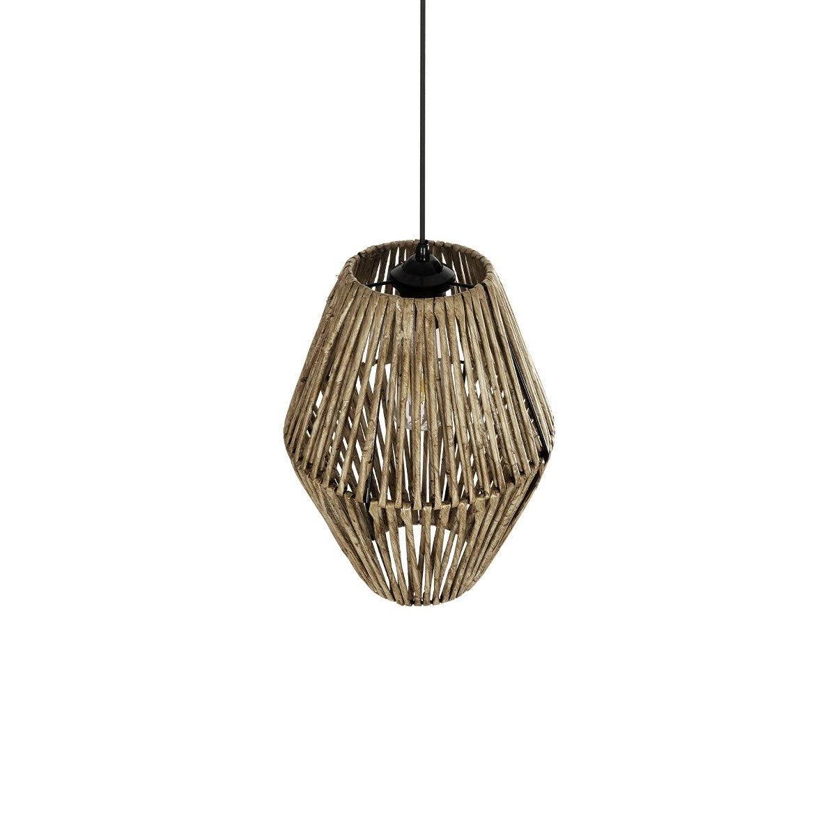 GLOBOSTAR® CASTILLO 205-0046 Boho Κρεμαστό Φωτιστικό Οροφής με Ντουί 1 x E27 AC 220-240V IP20 - Μπεζ - M26 x Π26 x Υ36cm - ledmania.gr