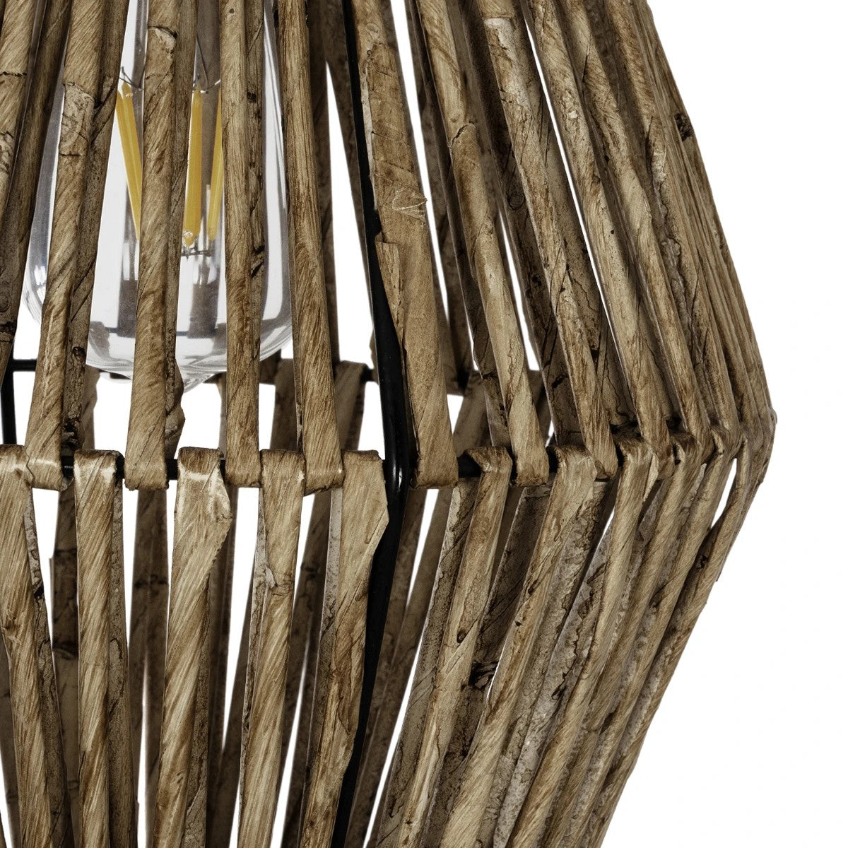 GLOBOSTAR® CASTILLO 205-0046 Boho Κρεμαστό Φωτιστικό Οροφής με Ντουί 1 x E27 AC 220-240V IP20 - Μπεζ - M26 x Π26 x Υ36cm - ledmania.gr