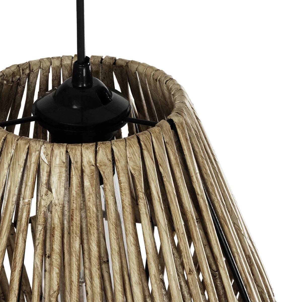 GLOBOSTAR® CASTILLO 205-0046 Boho Κρεμαστό Φωτιστικό Οροφής με Ντουί 1 x E27 AC 220-240V IP20 - Μπεζ - M26 x Π26 x Υ36cm - ledmania.gr