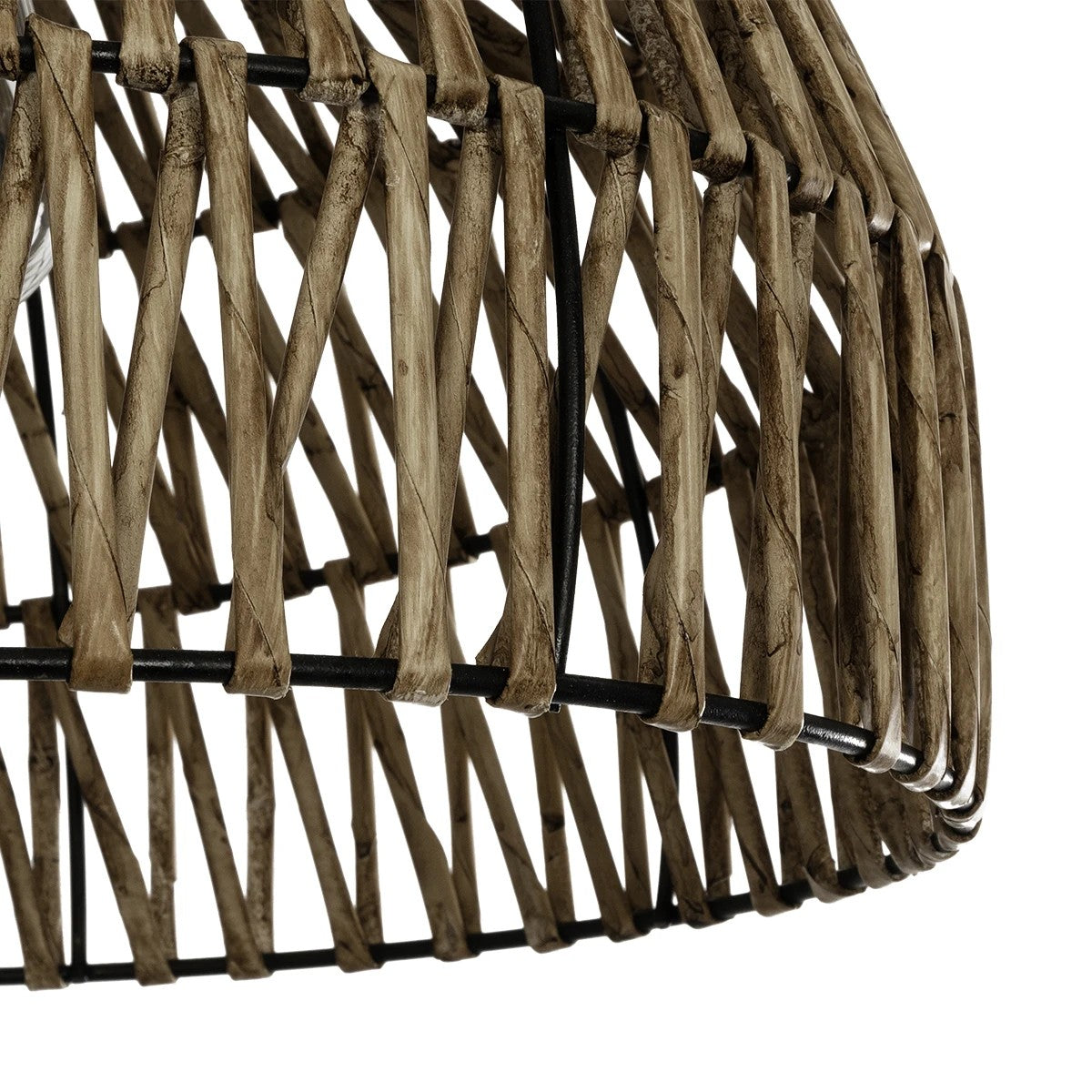 GLOBOSTAR® ARANCIA 205-0047 Boho Κρεμαστό Φωτιστικό Οροφής με Ντουί 1 x E27 AC 220-240V IP20 - Μπεζ - M35 x Π35 x Υ26cm - ledmania.gr
