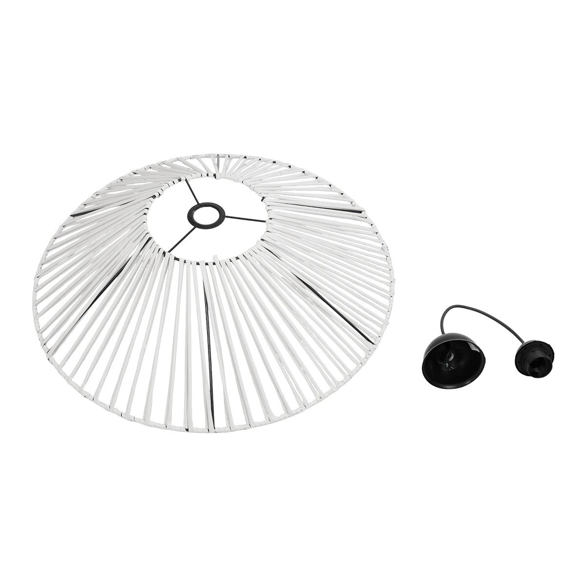 GLOBOSTAR® JAPAN 205-0053 Boho Κρεμαστό Φωτιστικό Οροφής με Ντουί 1 x E27 AC 220-240V IP20 - Λευκό - M60 x Π60 x Υ20cm - ledmania.gr