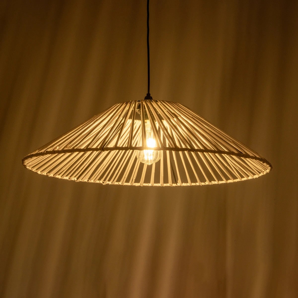 GLOBOSTAR® JAPAN 205-0053 Boho Κρεμαστό Φωτιστικό Οροφής με Ντουί 1 x E27 AC 220-240V IP20 - Λευκό - M60 x Π60 x Υ20cm - ledmania.gr