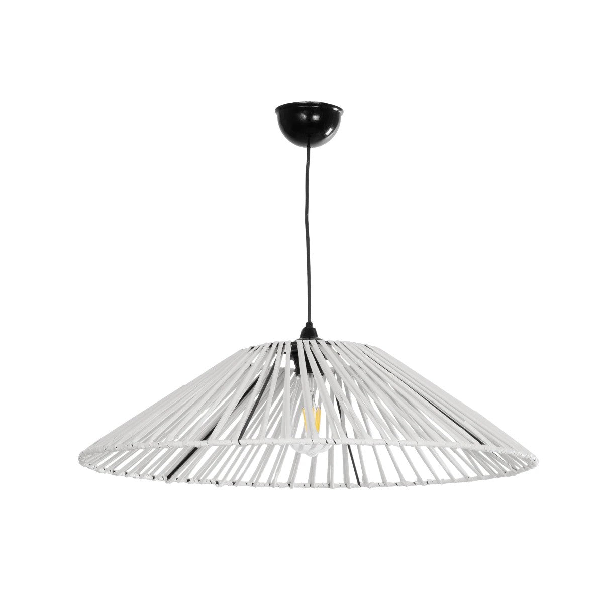 GLOBOSTAR® JAPAN 205-0053 Boho Κρεμαστό Φωτιστικό Οροφής με Ντουί 1 x E27 AC 220-240V IP20 - Λευκό - M60 x Π60 x Υ20cm - ledmania.gr