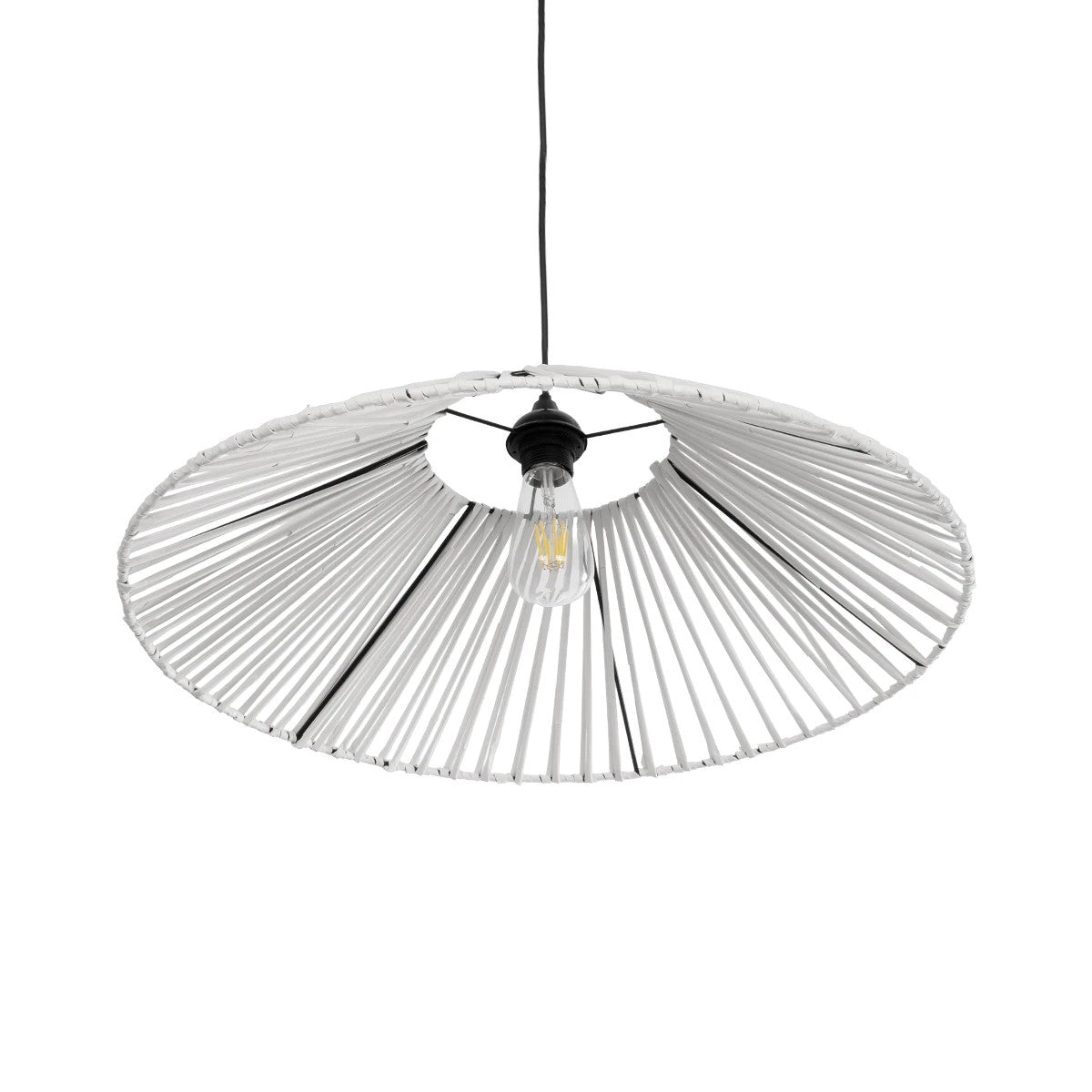 GLOBOSTAR® JAPAN 205-0053 Boho Κρεμαστό Φωτιστικό Οροφής με Ντουί 1 x E27 AC 220-240V IP20 - Λευκό - M60 x Π60 x Υ20cm - ledmania.gr