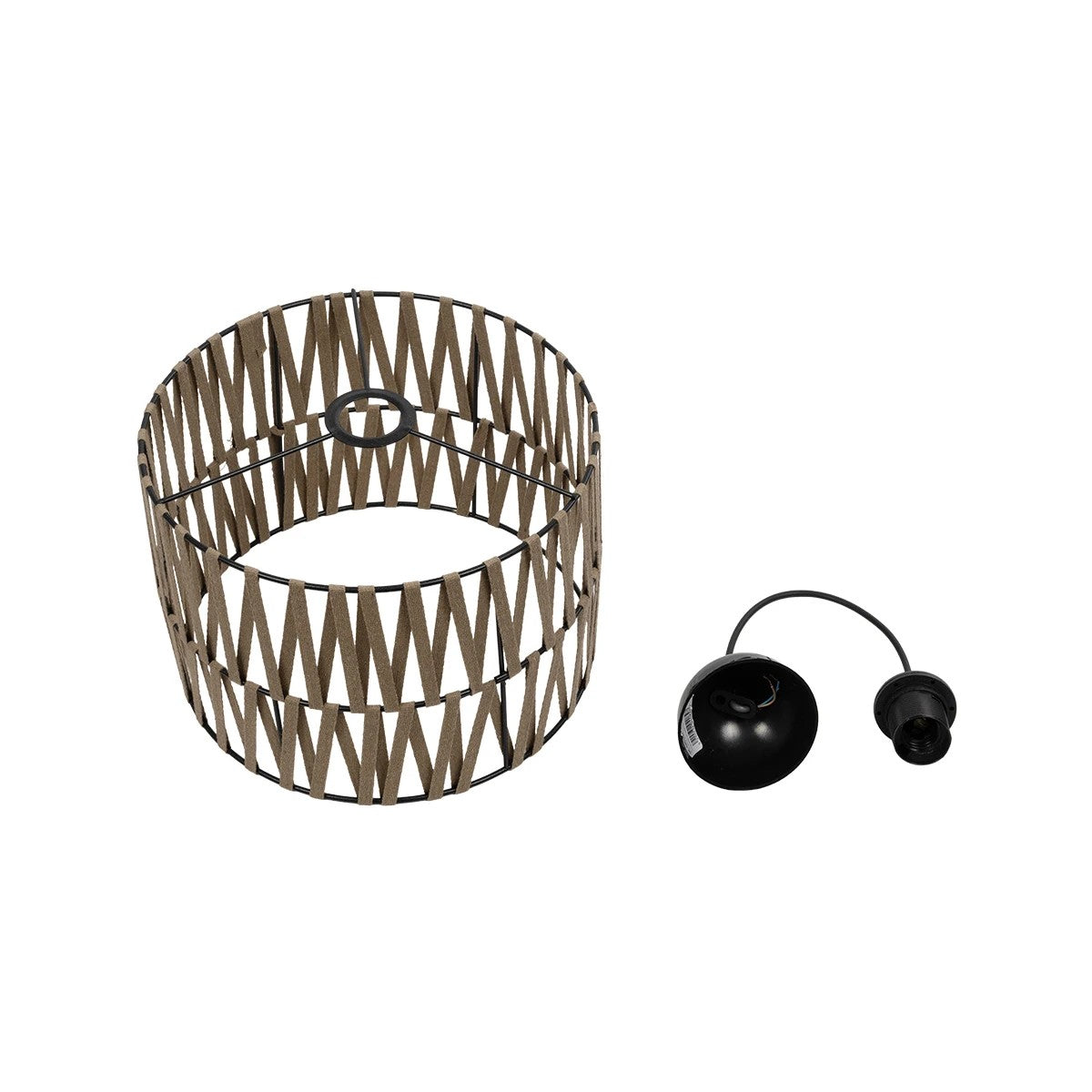 GLOBOSTAR® MARS 205-0054 Boho Κρεμαστό Φωτιστικό Οροφής με Ντουί 1 x E27 AC 220-240V IP20 - Μπεζ - M30 x Π30 x Υ24cm - ledmania.gr