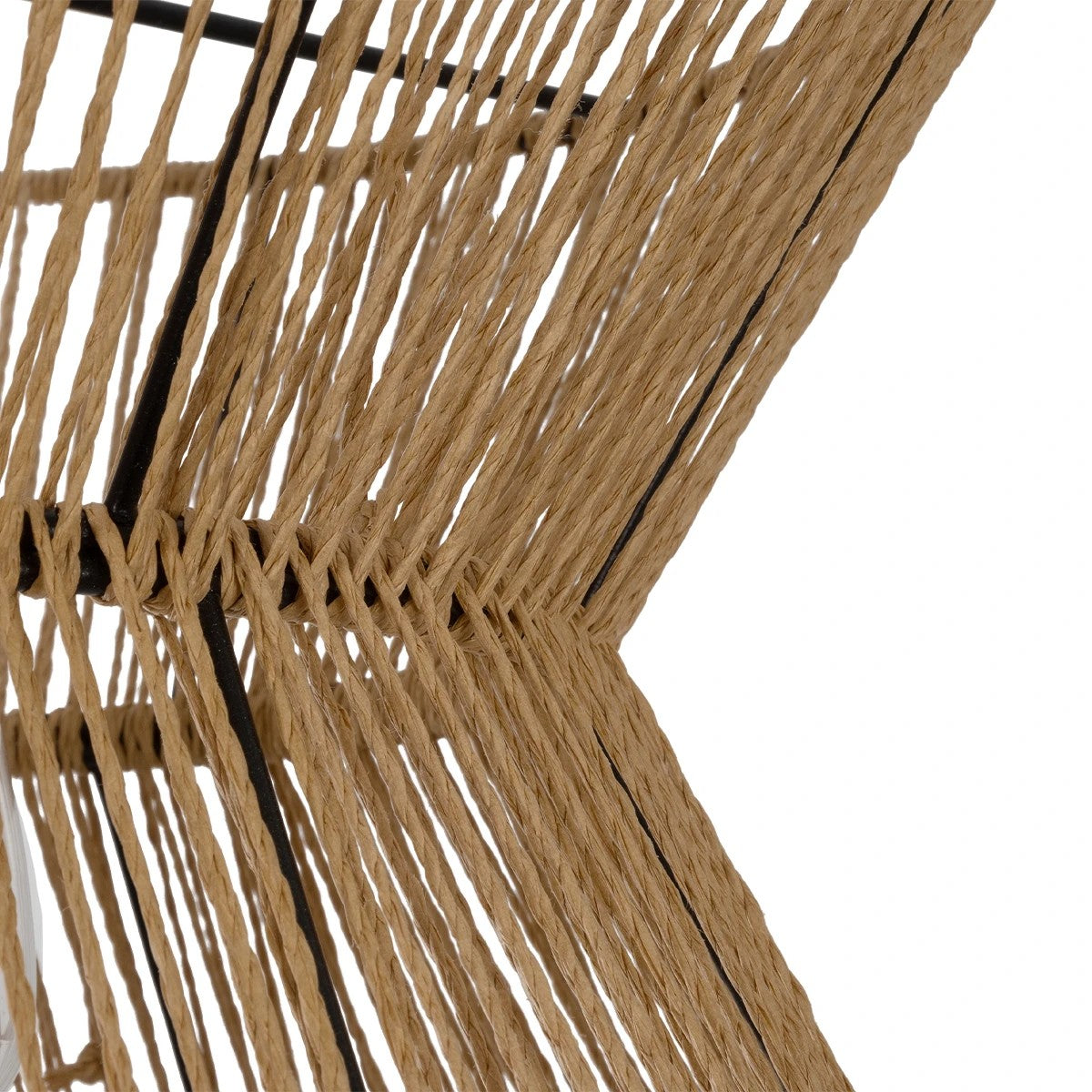 GLOBOSTAR® UPCONE 205-0055 Boho Κρεμαστό Φωτιστικό Οροφής με Ντουί 1 x E27 AC 220-240V IP20 - Μπεζ - M30 x Π30 x 21cm - ledmania.gr