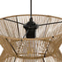 GLOBOSTAR® UPCONE 205-0055 Boho Κρεμαστό Φωτιστικό Οροφής με Ντουί 1 x E27 AC 220-240V IP20 - Μπεζ - M30 x Π30 x 21cm - ledmania.gr